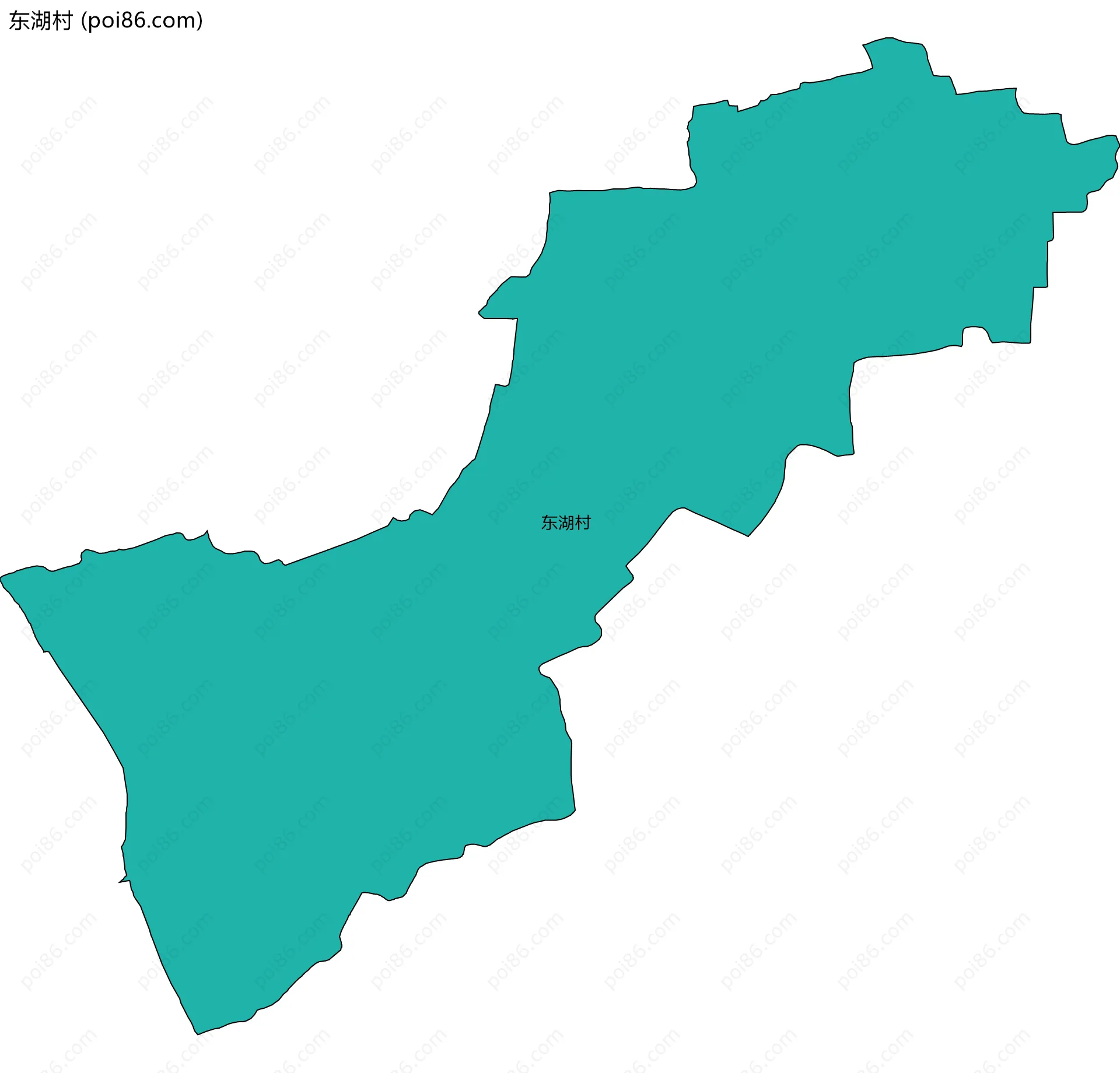 东湖村边界地图