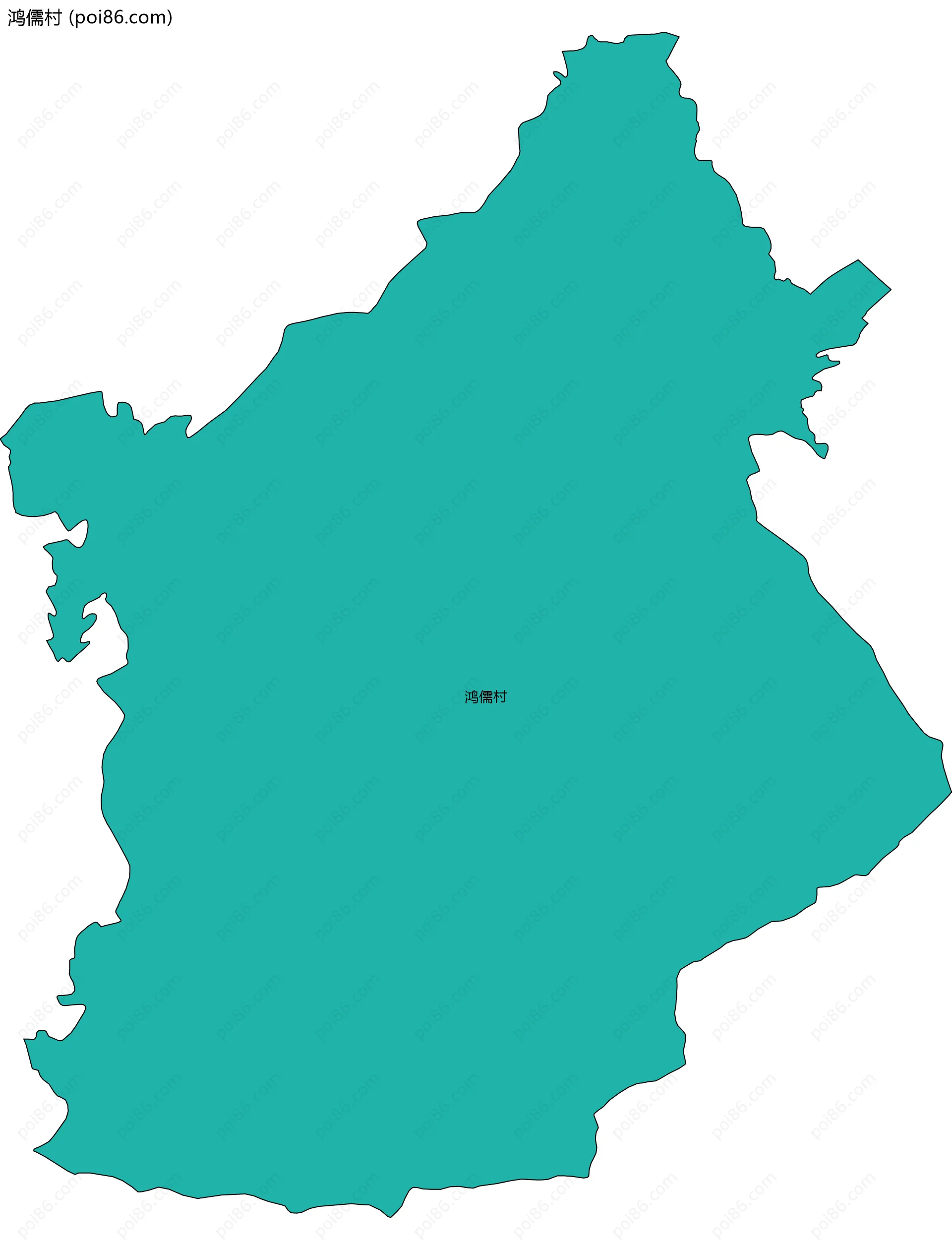 鸿儒村边界地图