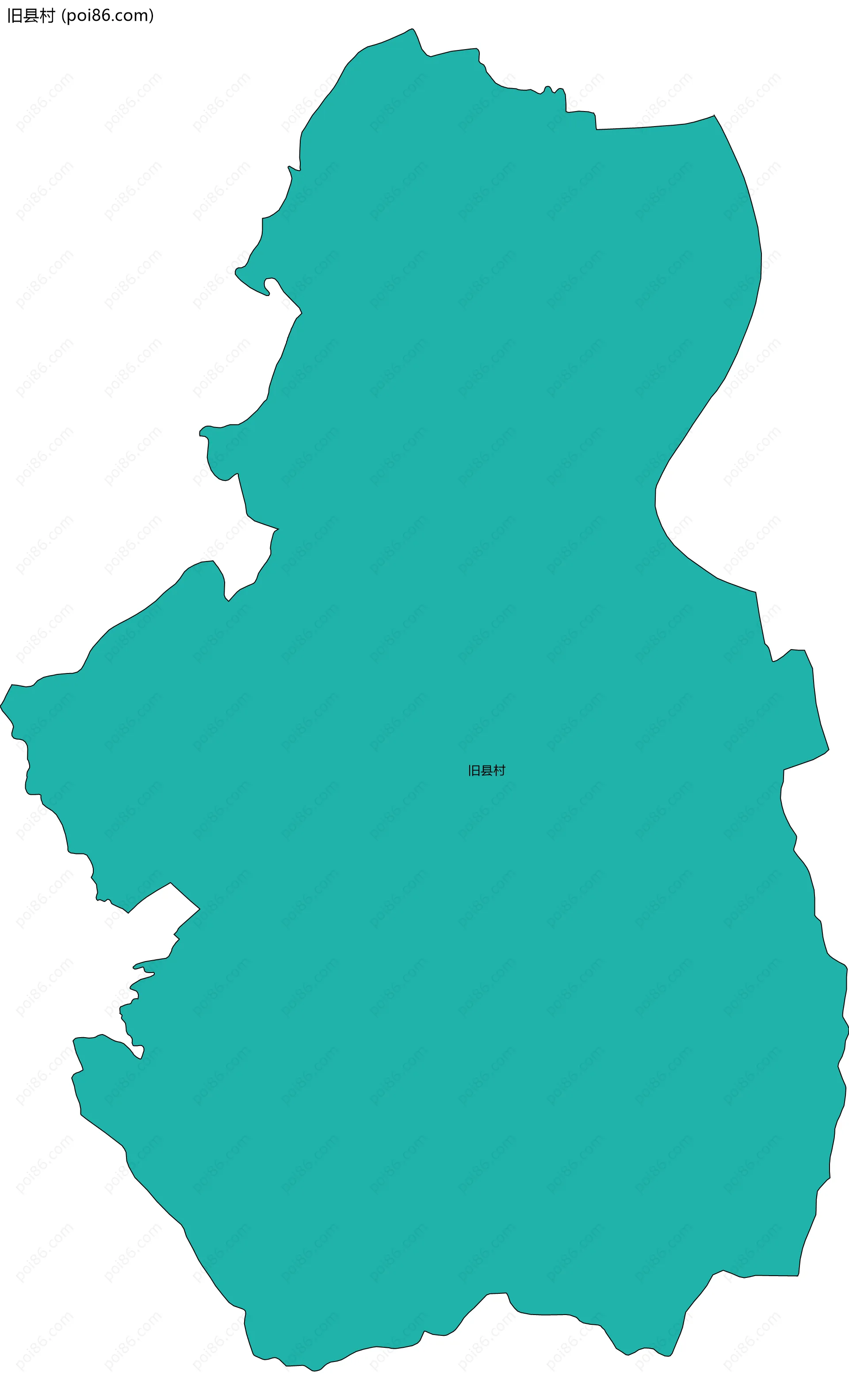 旧县村边界地图