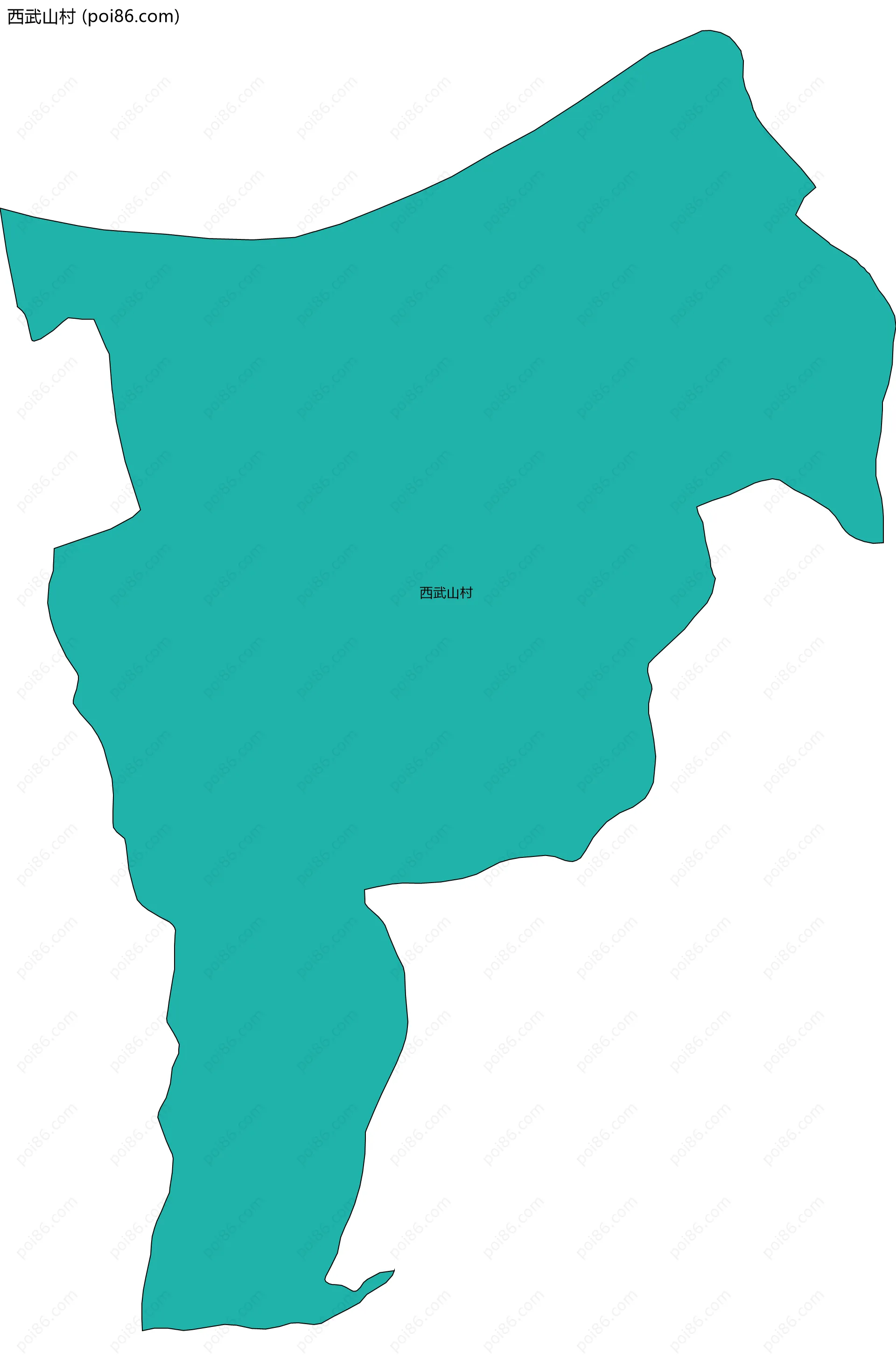 西武山村边界地图