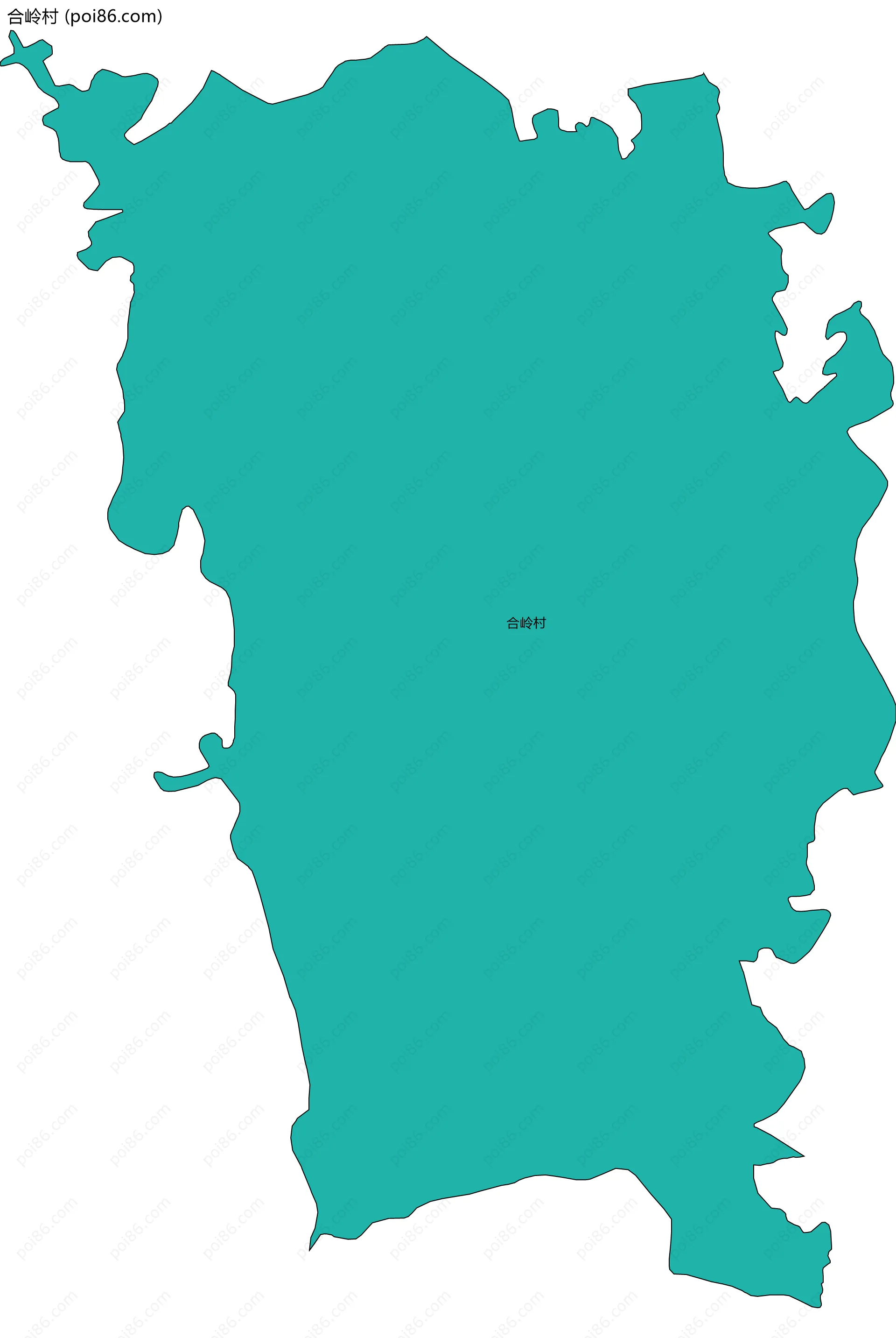 合岭村边界地图