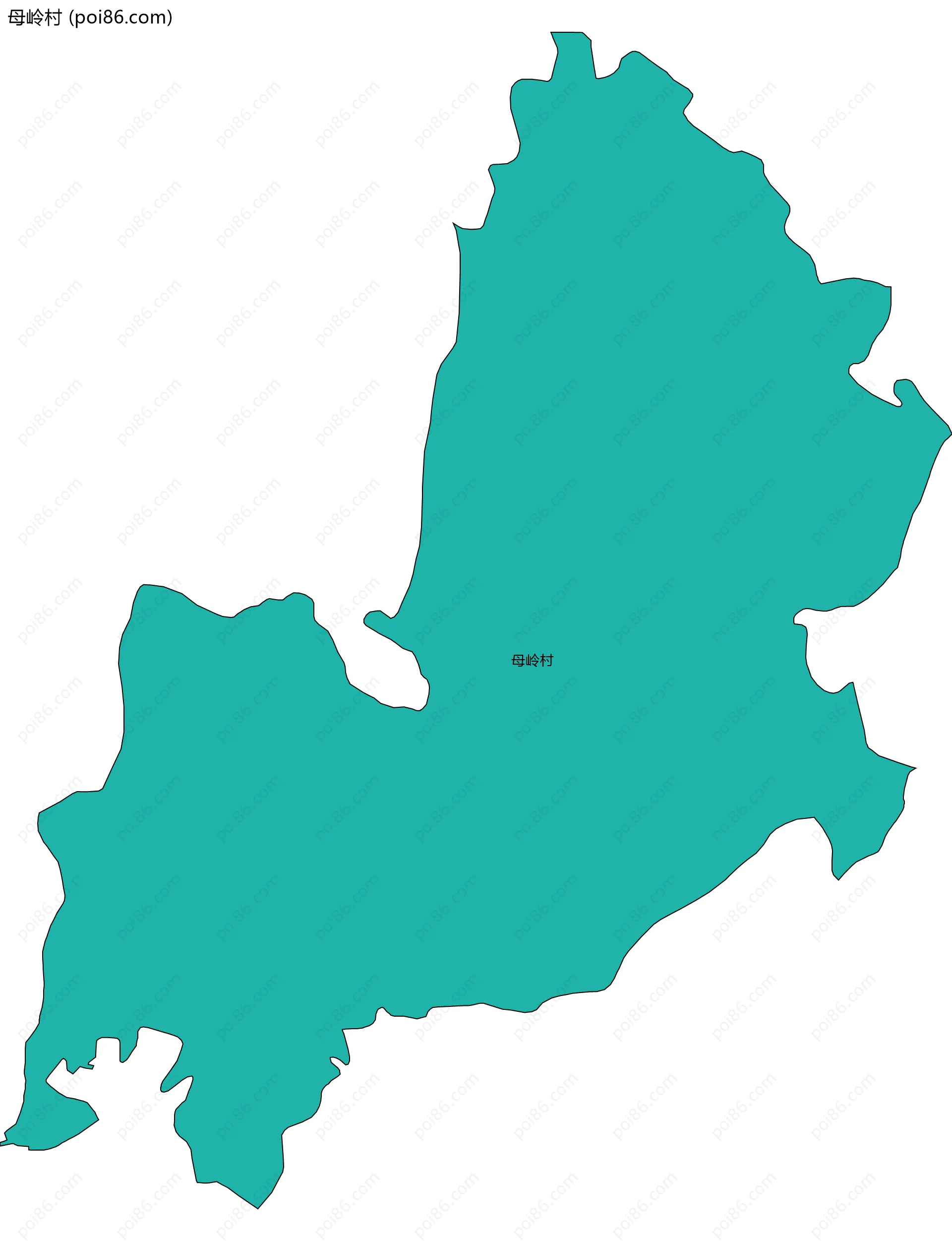 母岭村边界地图