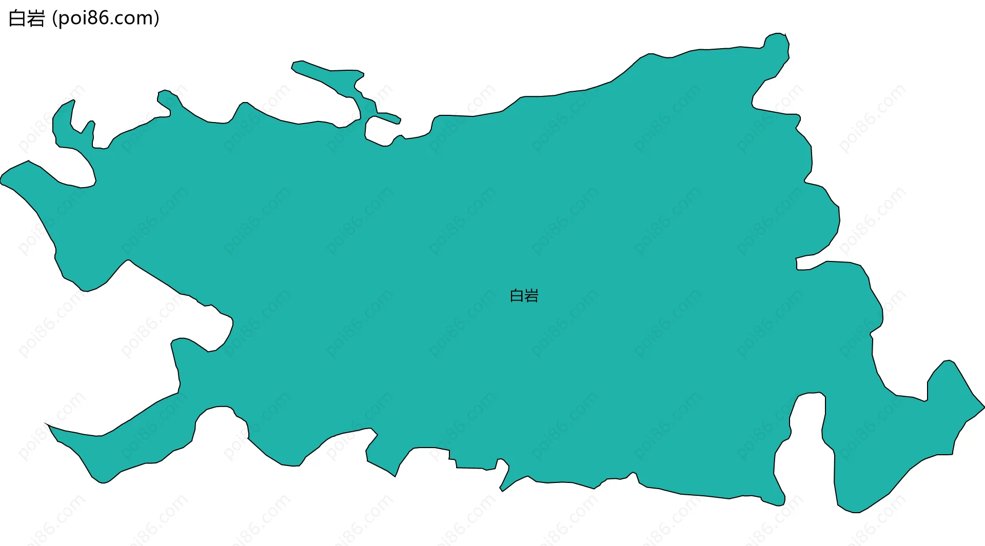 白岩边界地图