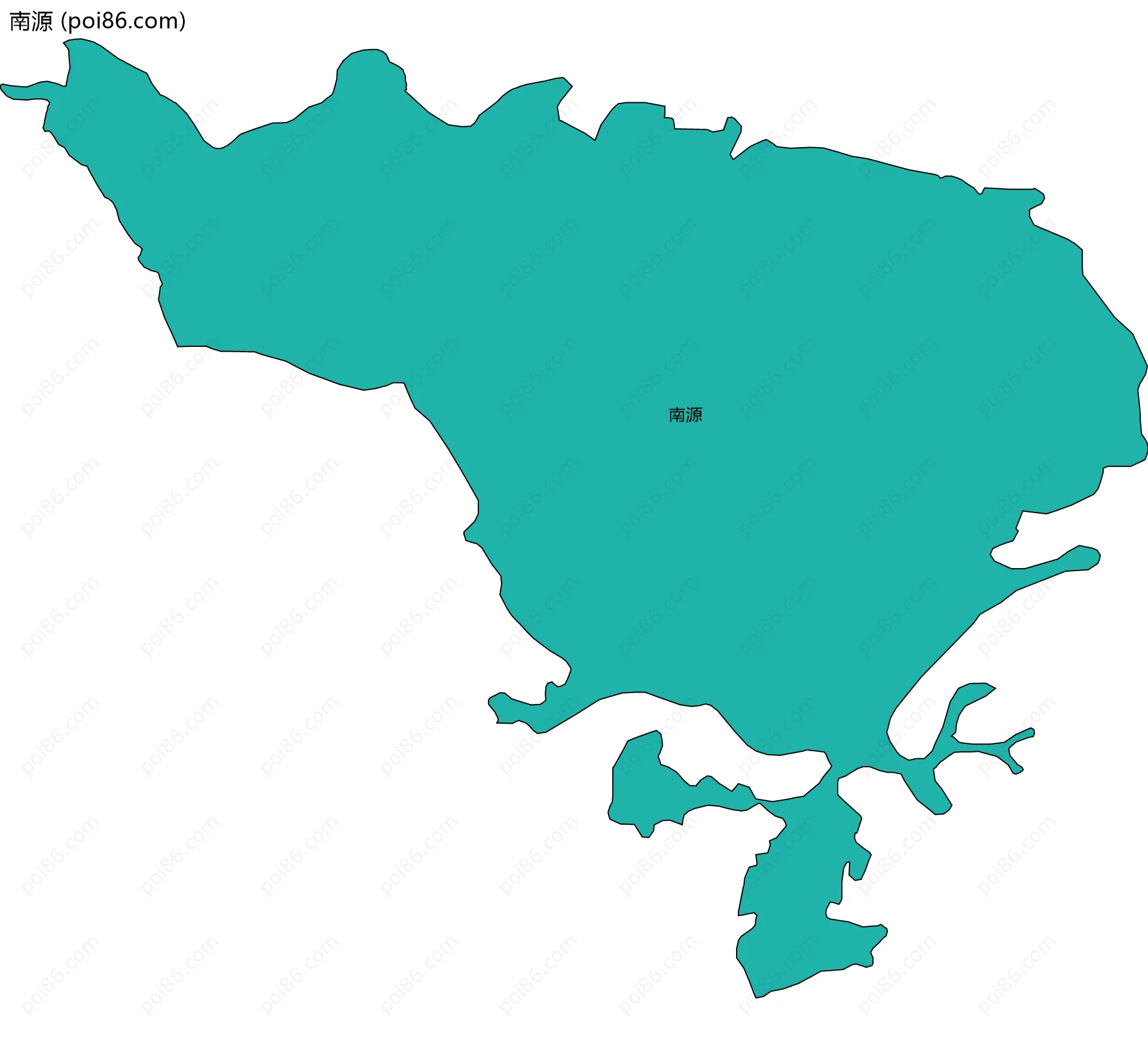 南源边界地图