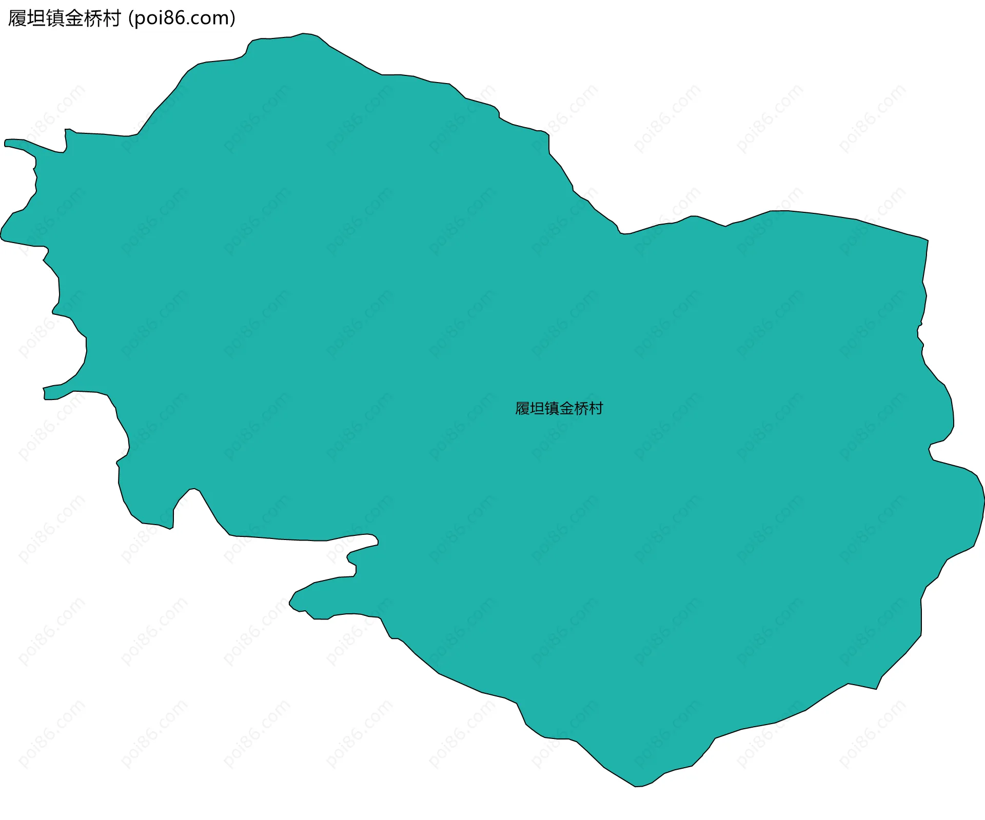 履坦镇金桥村边界地图