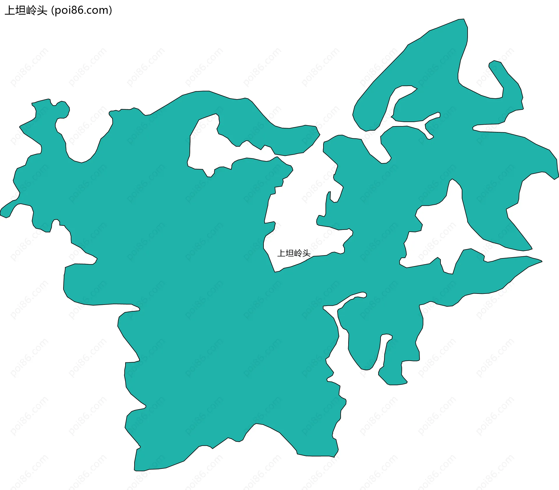 上坦岭头边界地图