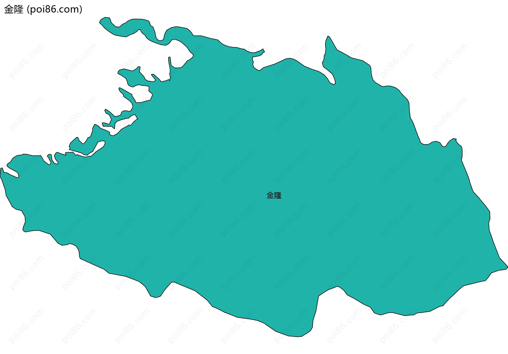 金隆边界地图