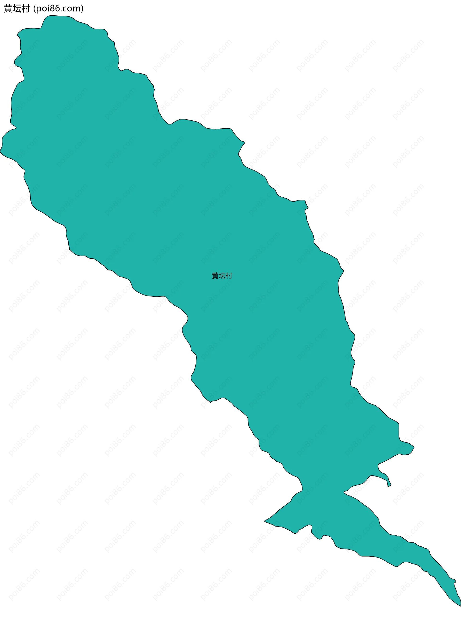 黄坛村边界地图