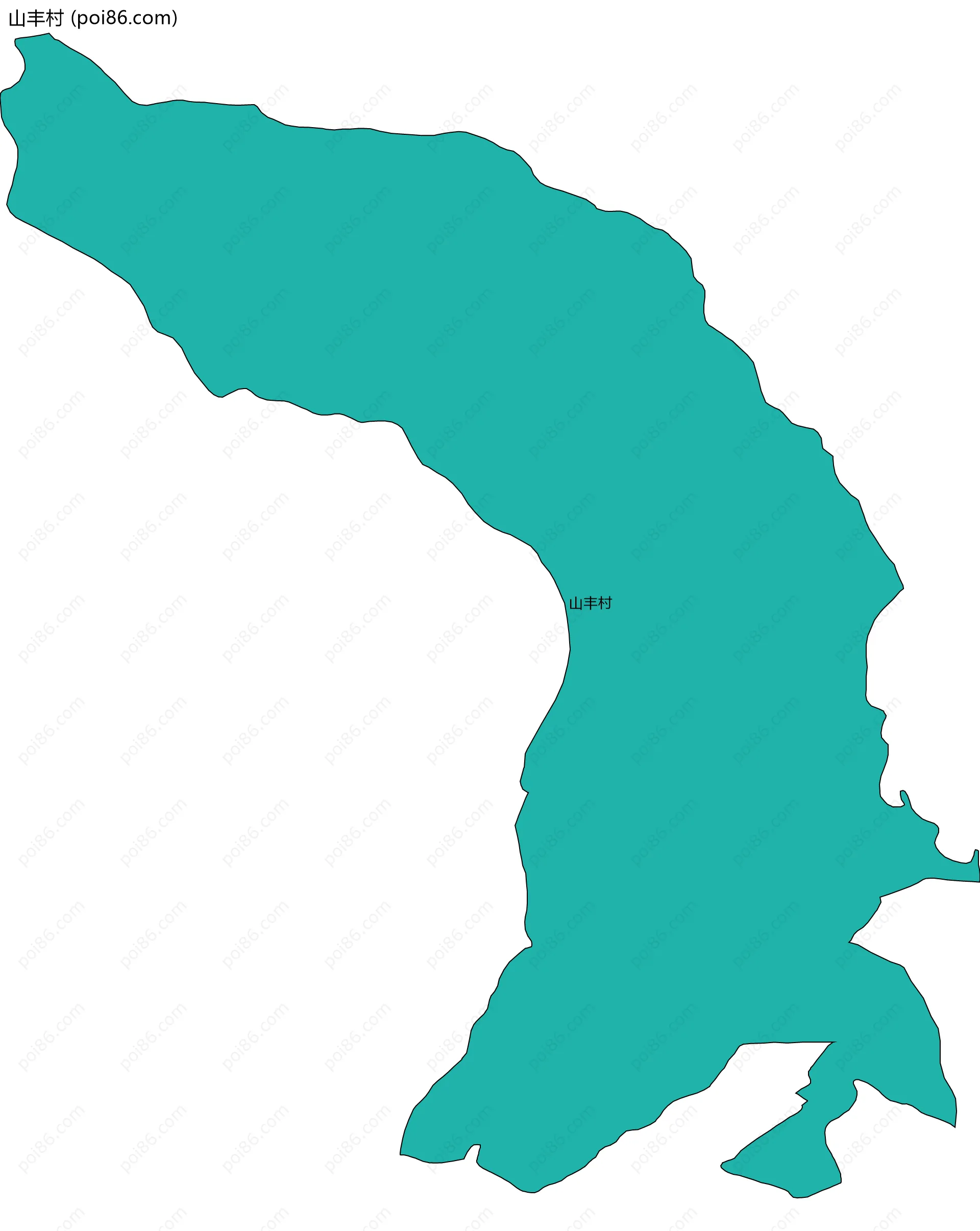 山丰村边界地图