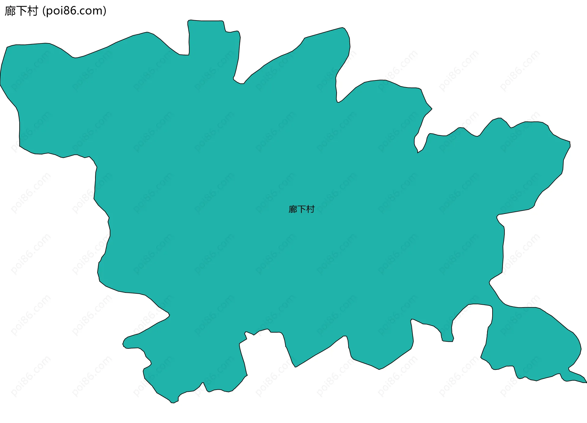 廊下村边界地图