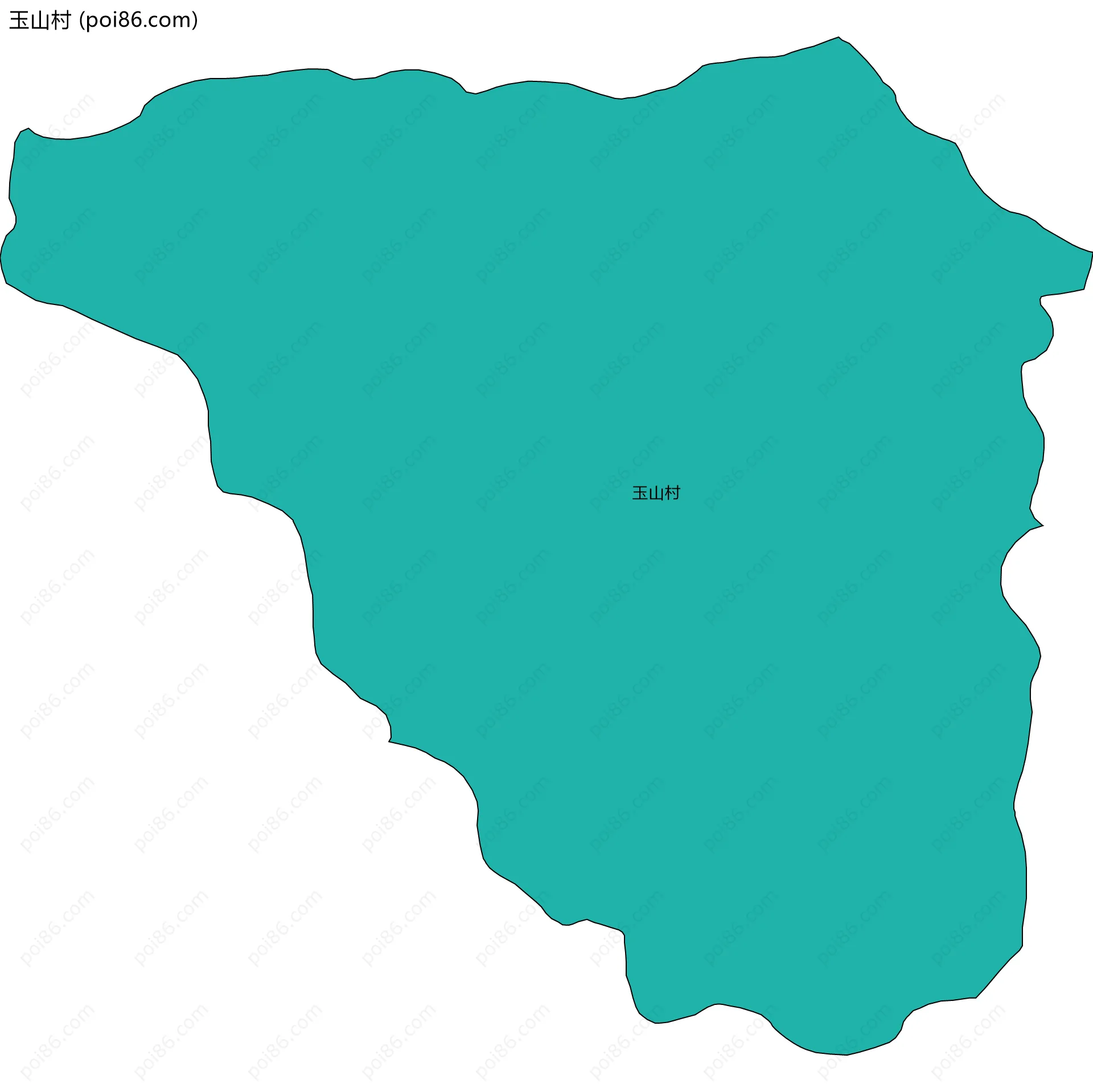 玉山村边界地图