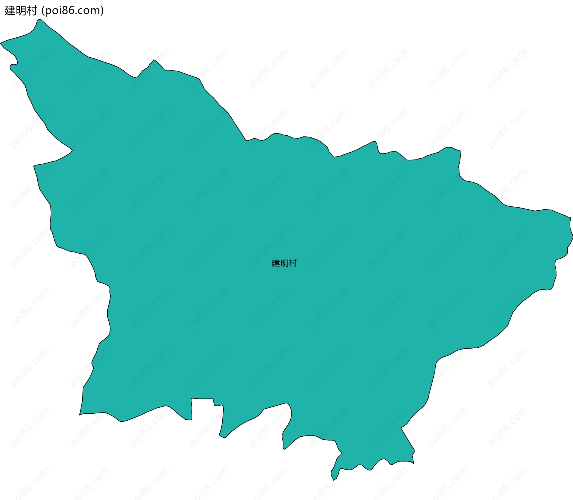 建明村边界地图