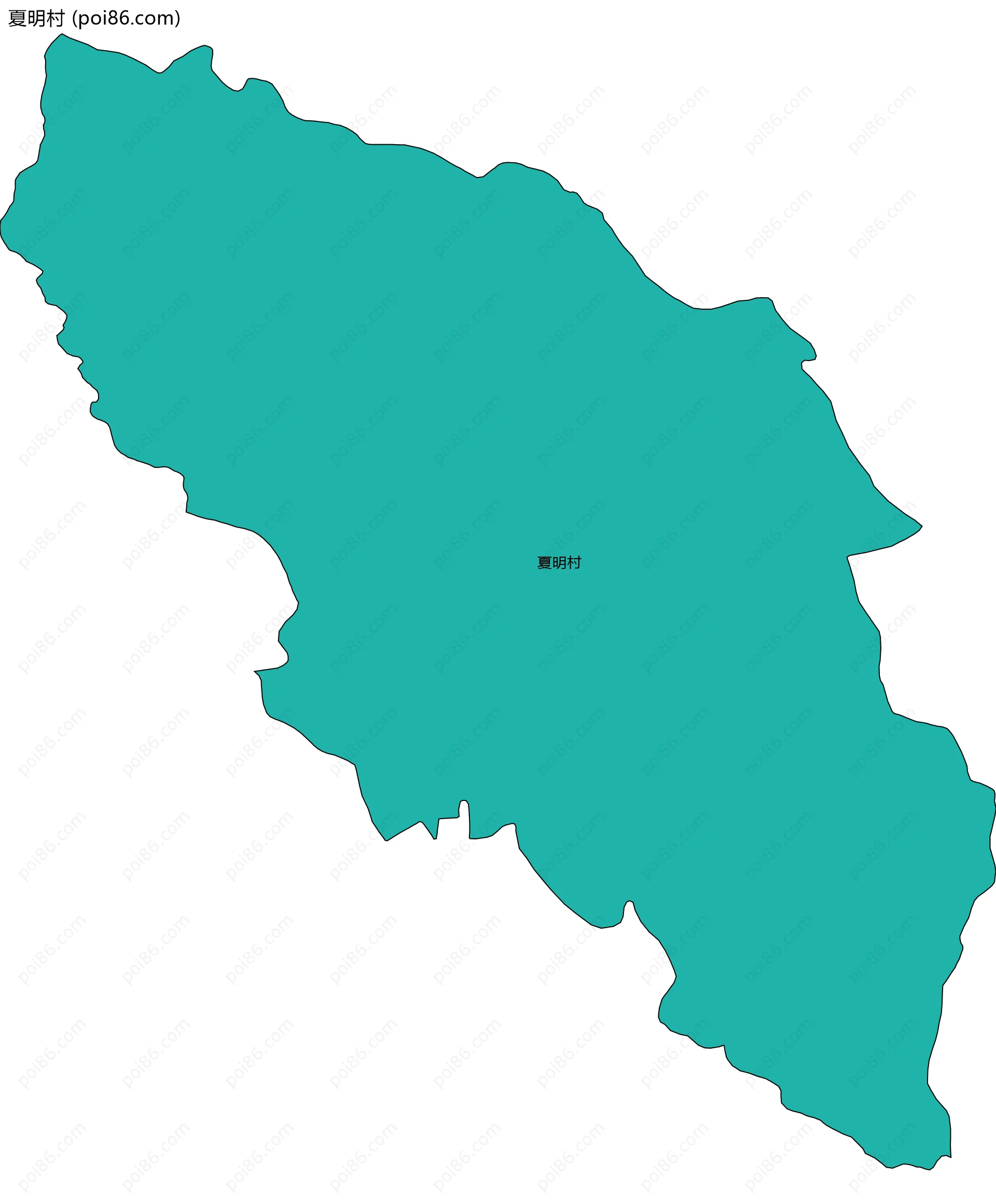 夏明村边界地图