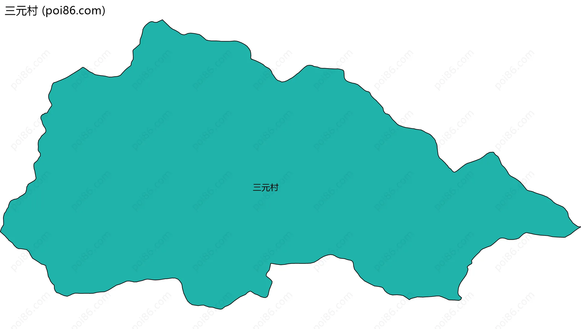 三元村边界地图