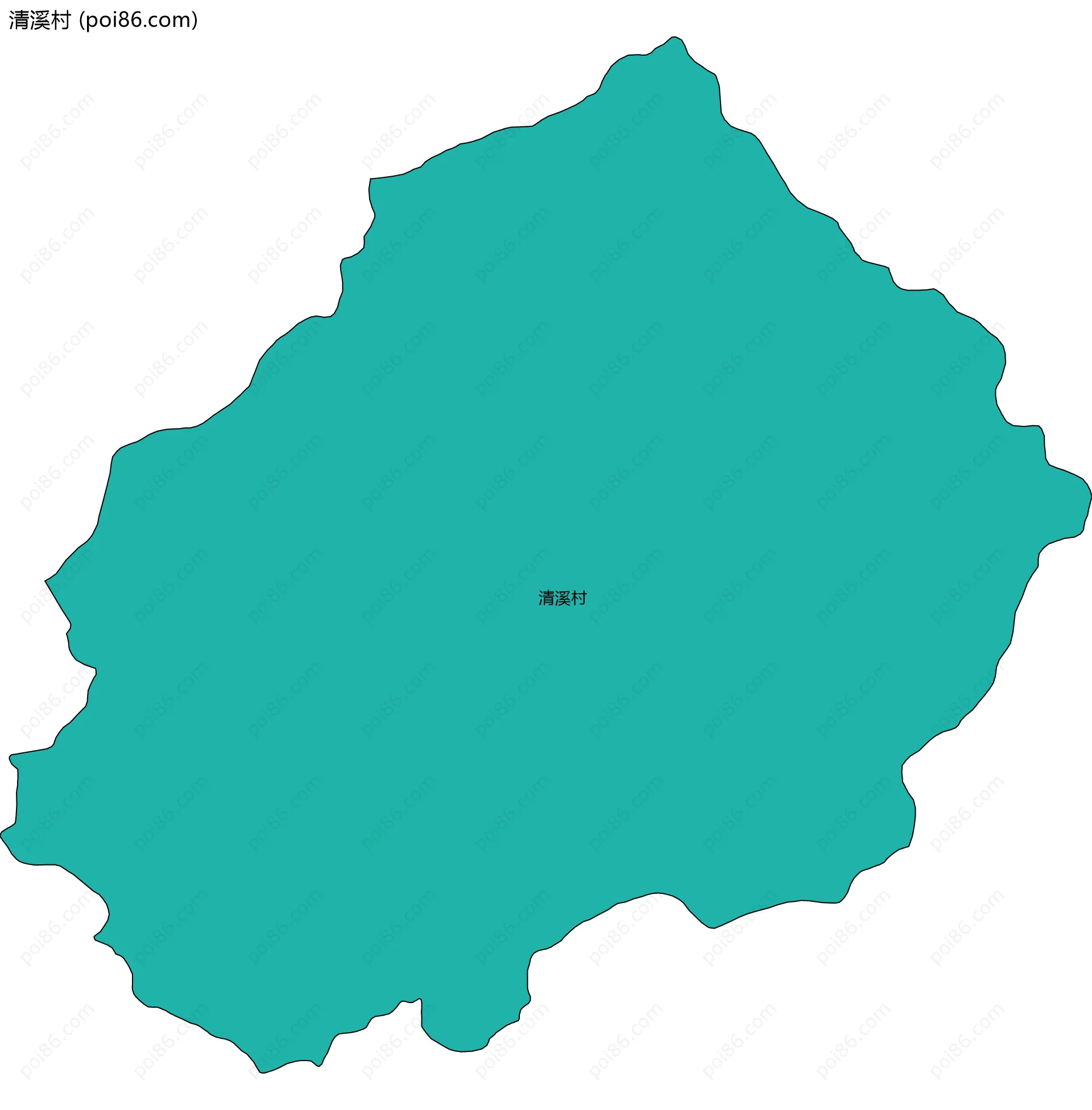 清溪村边界地图