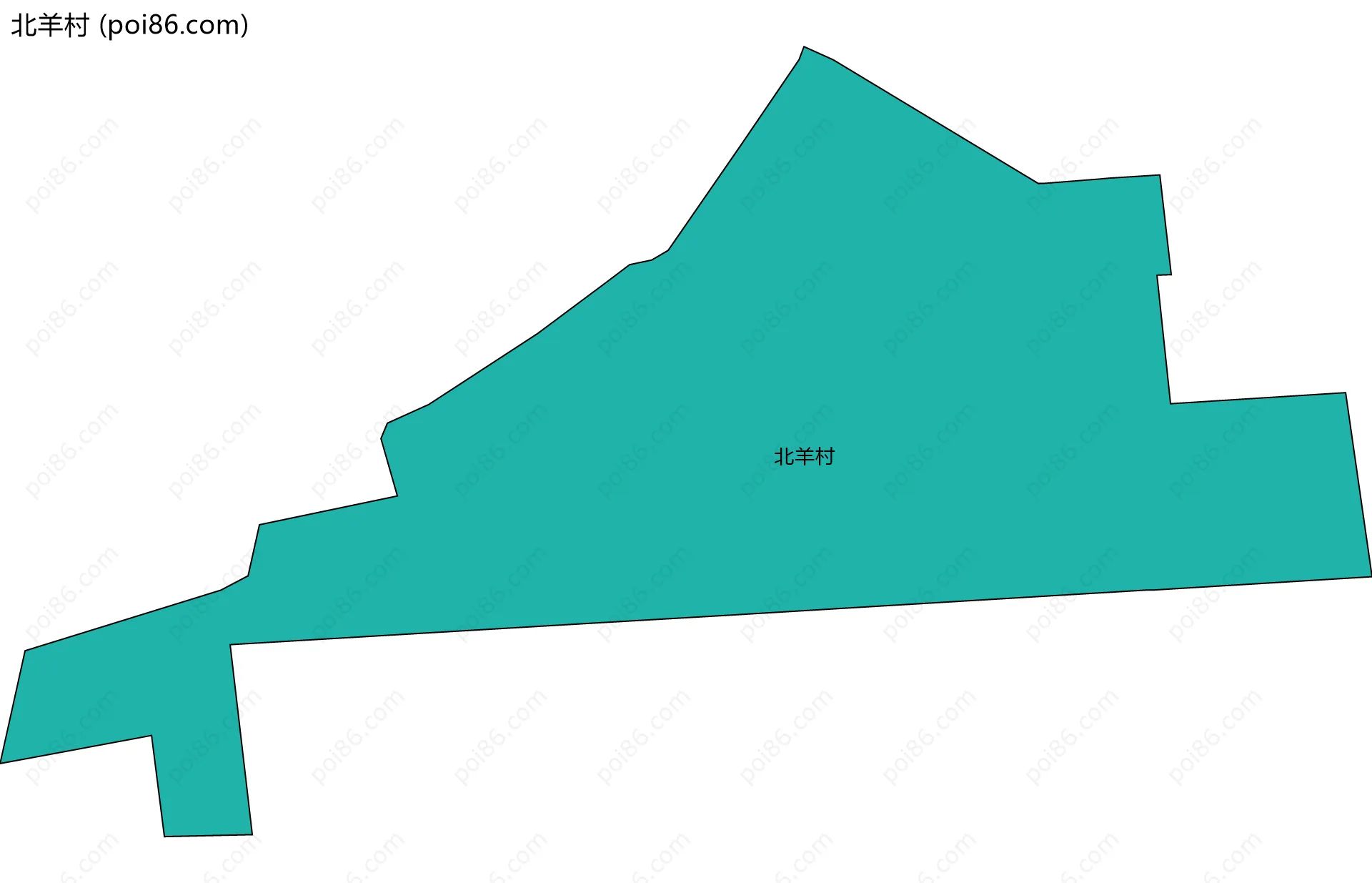 北羊村边界地图