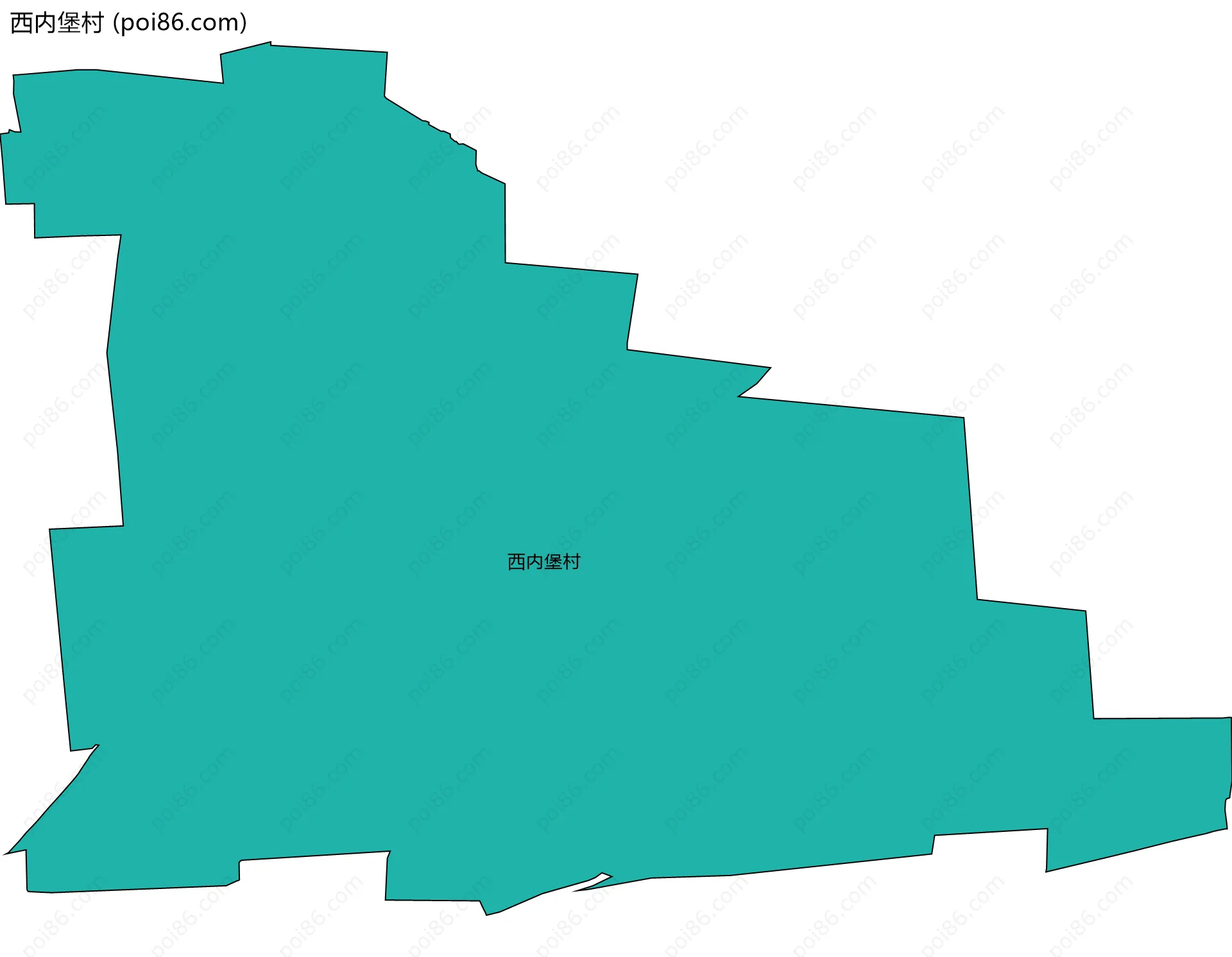 西内堡村边界地图