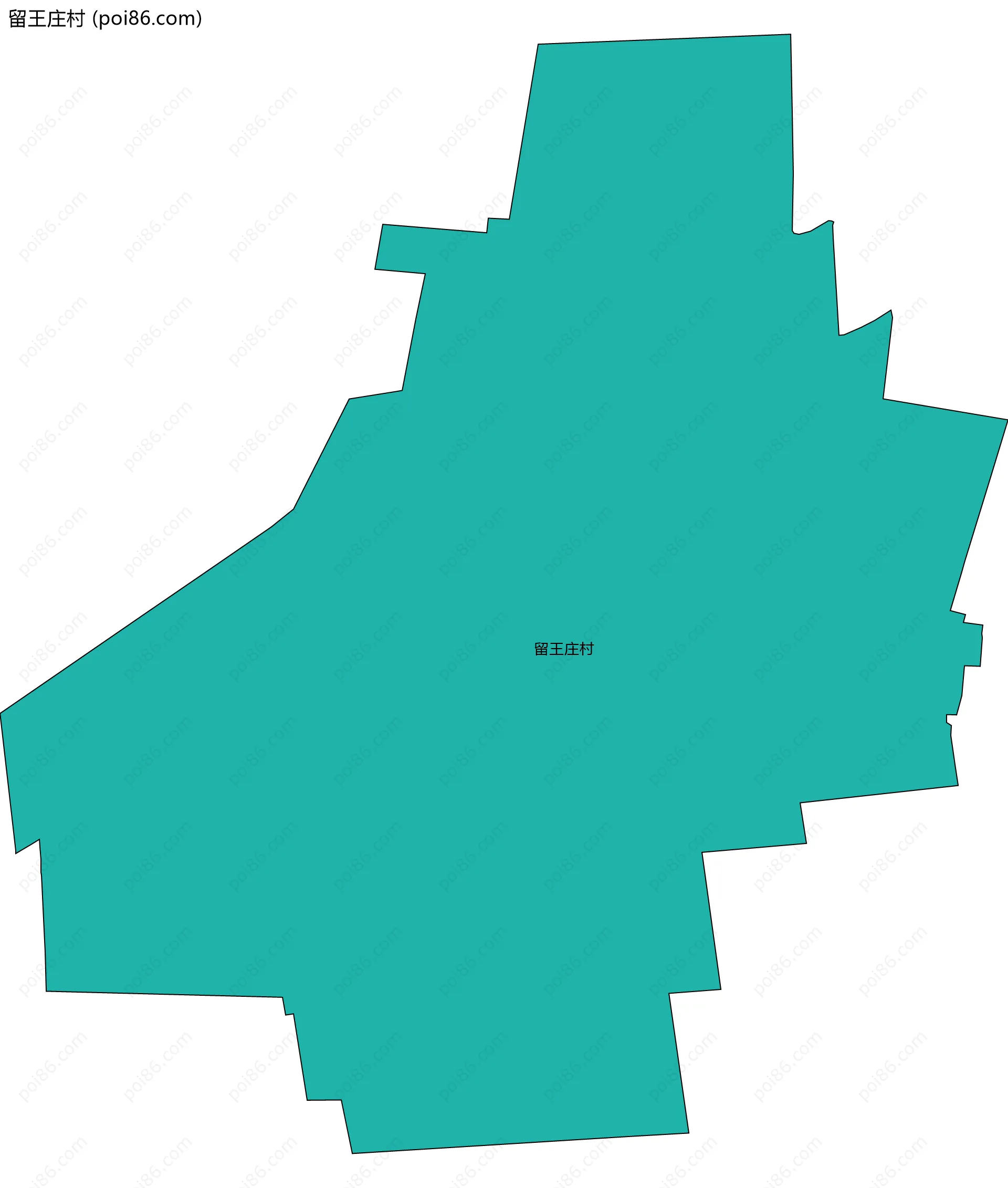 留王庄村边界地图