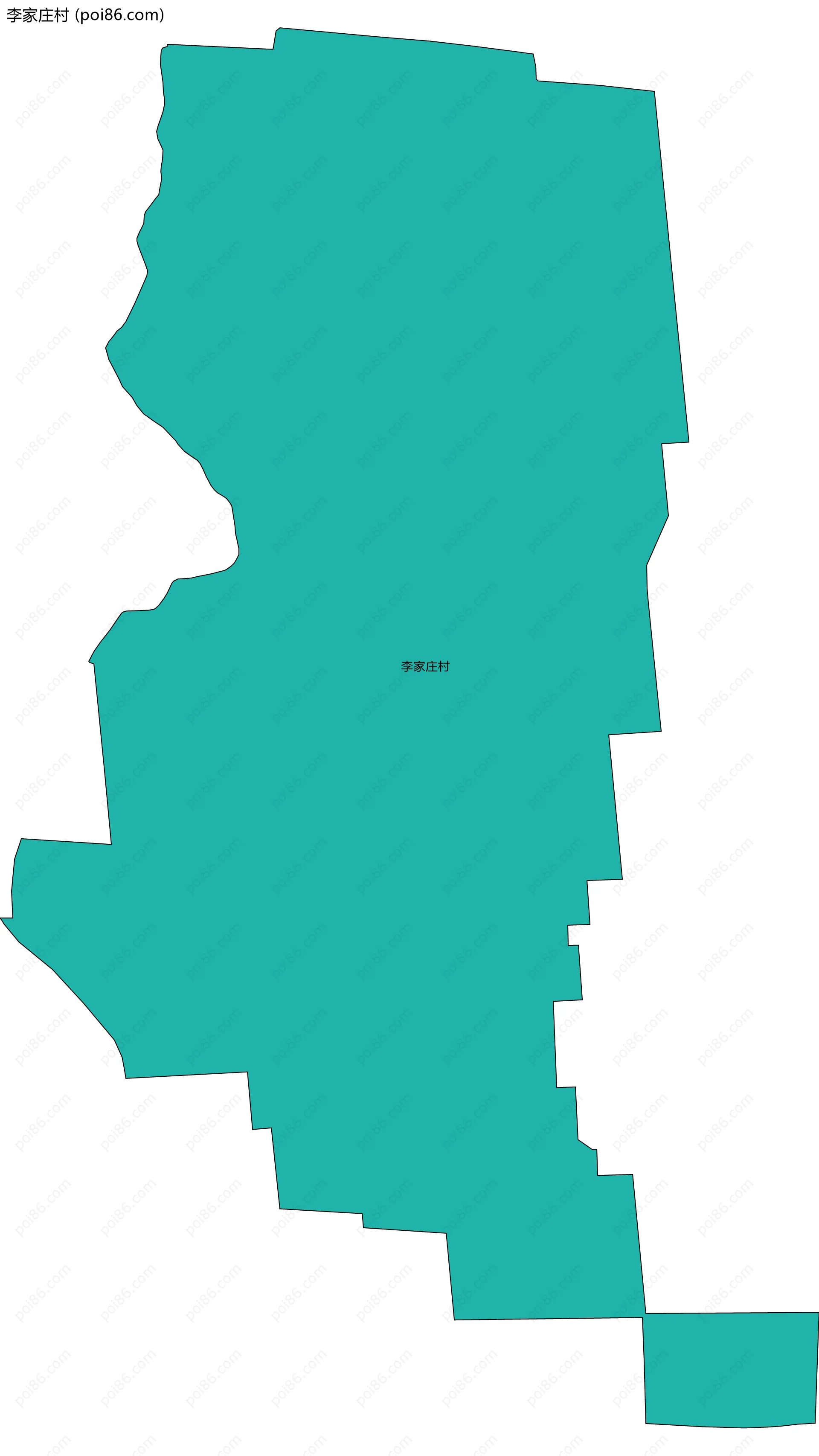 李家庄村边界地图