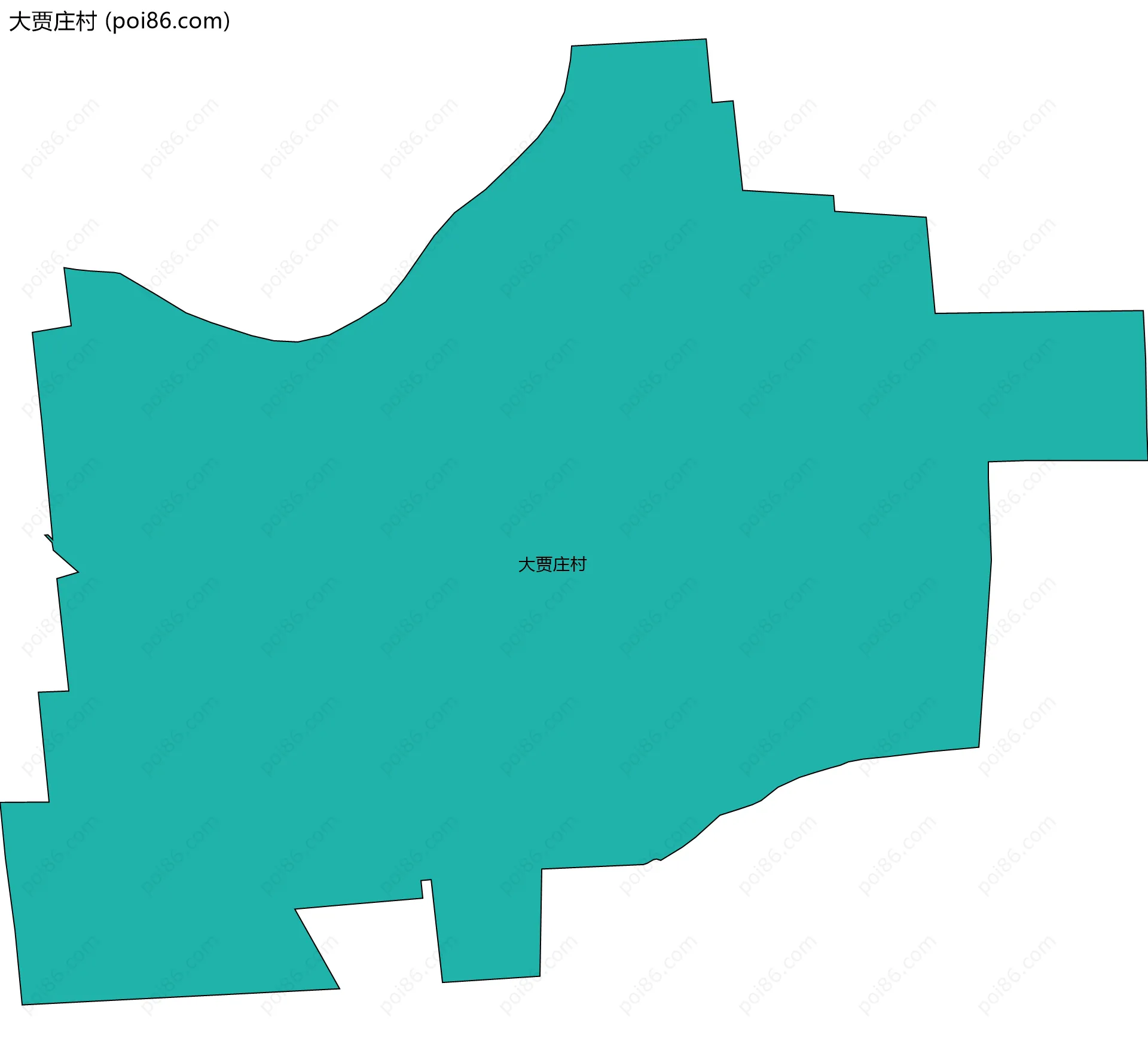 大贾庄村边界地图