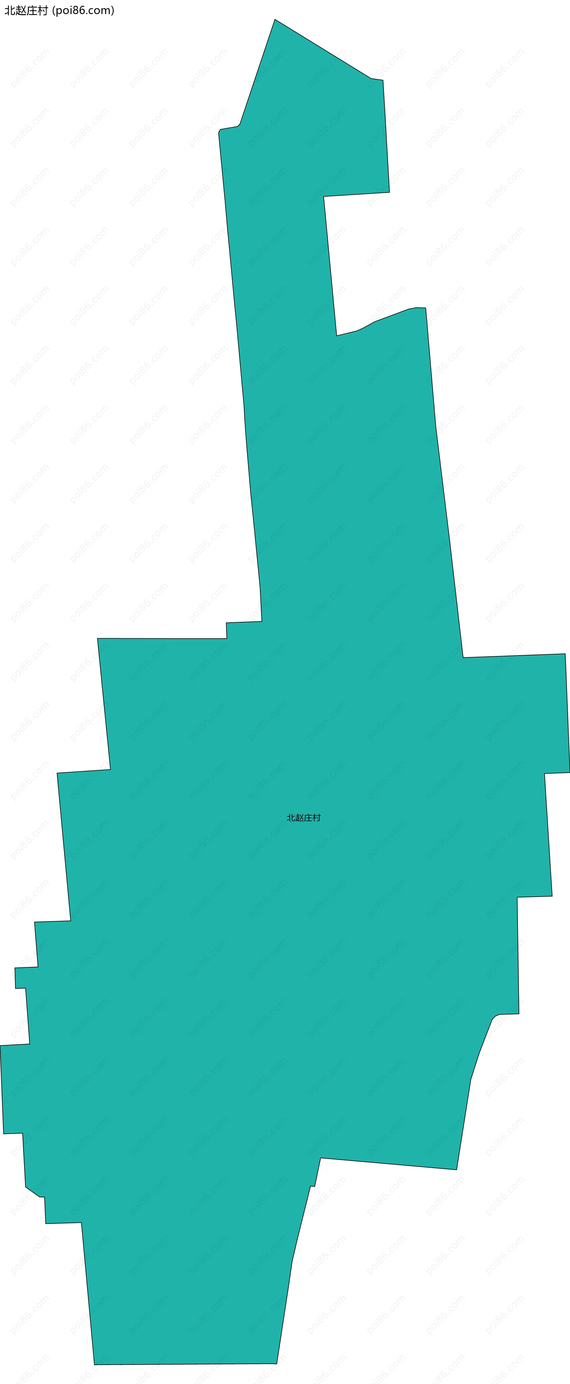 北赵庄村边界地图