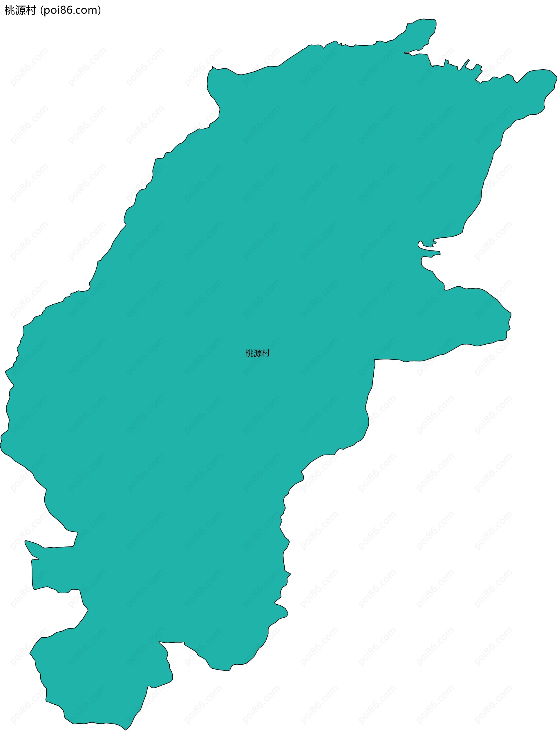 桃源村边界地图