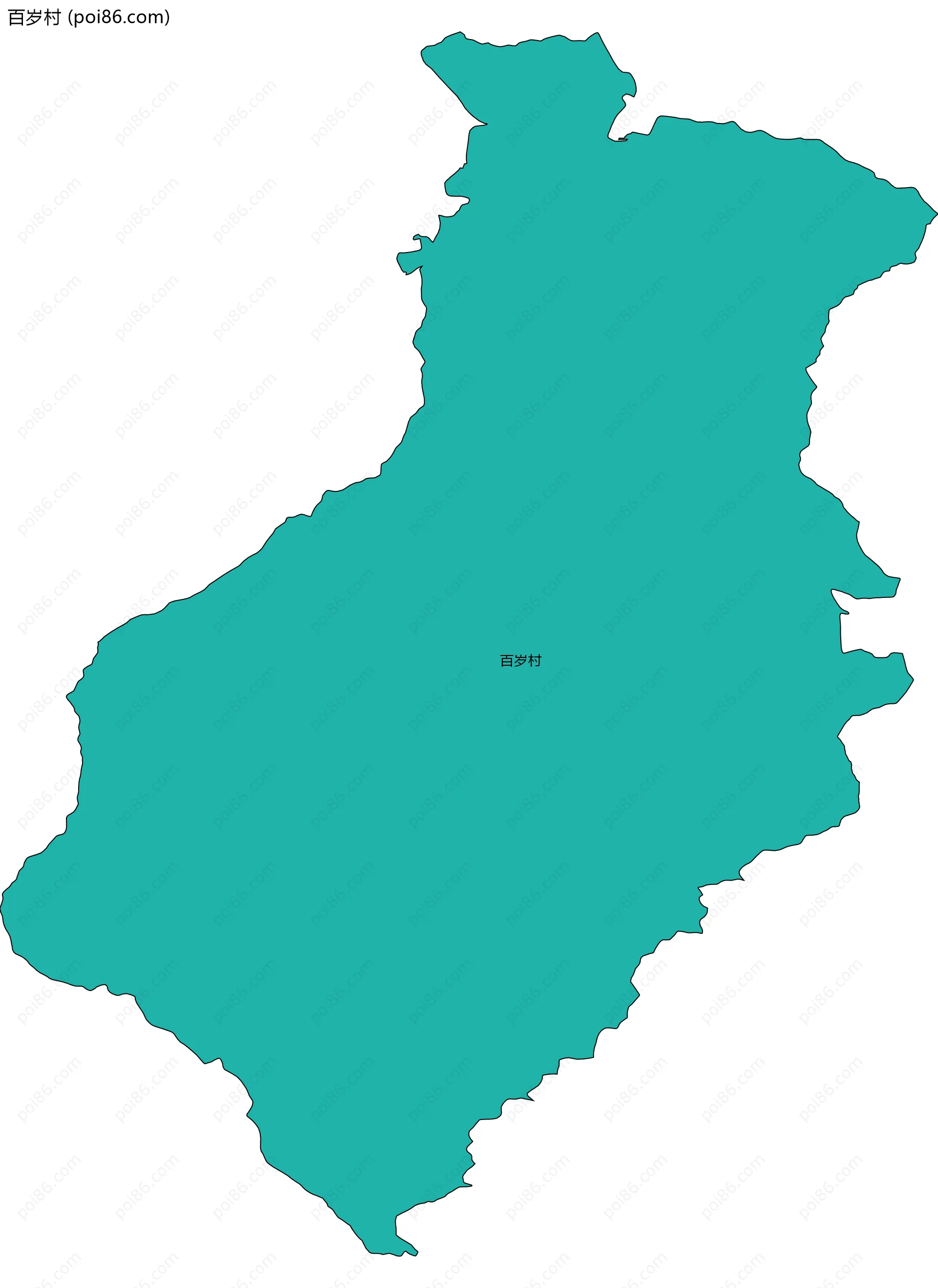 百岁村边界地图