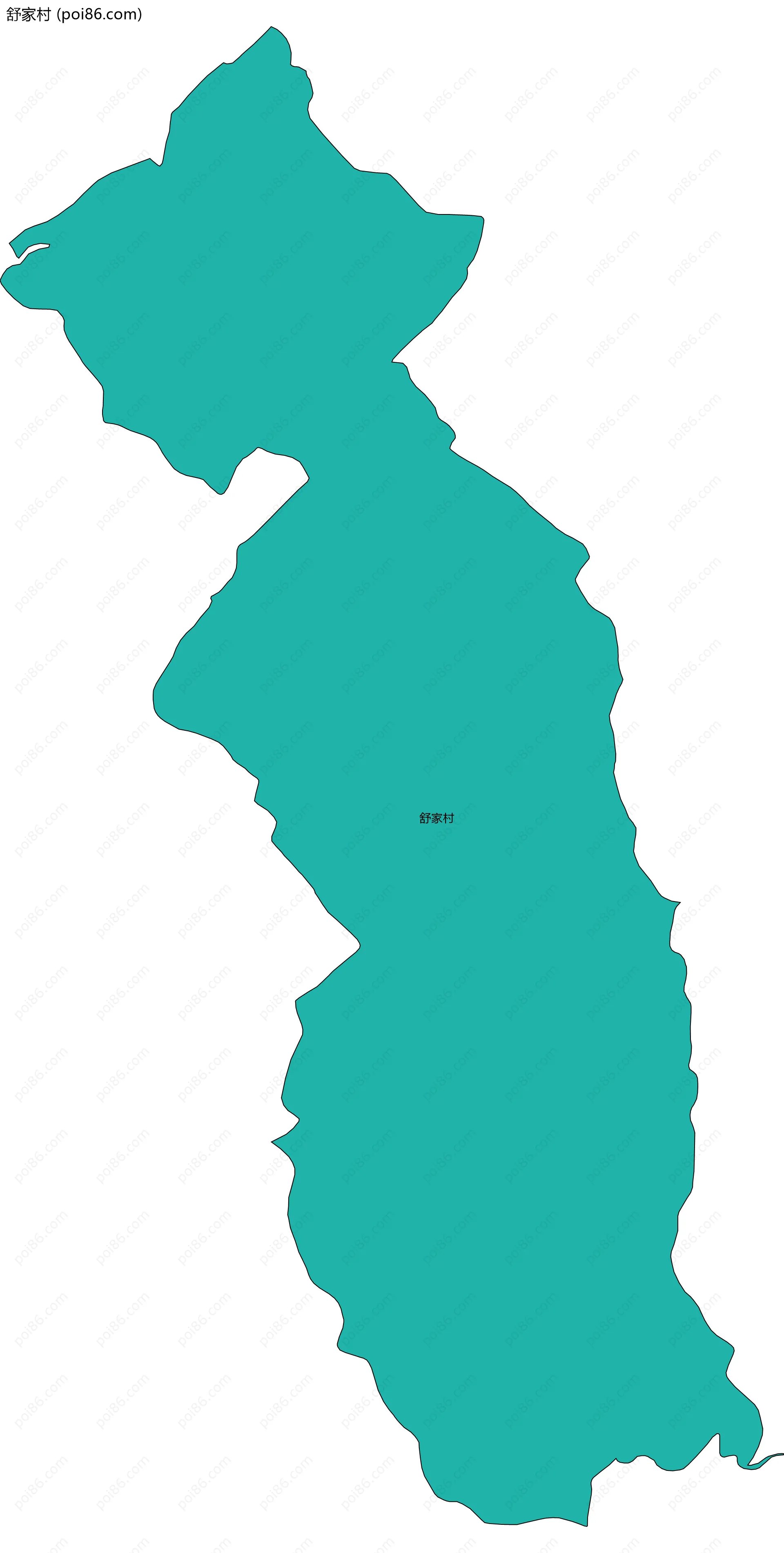 舒家村边界地图