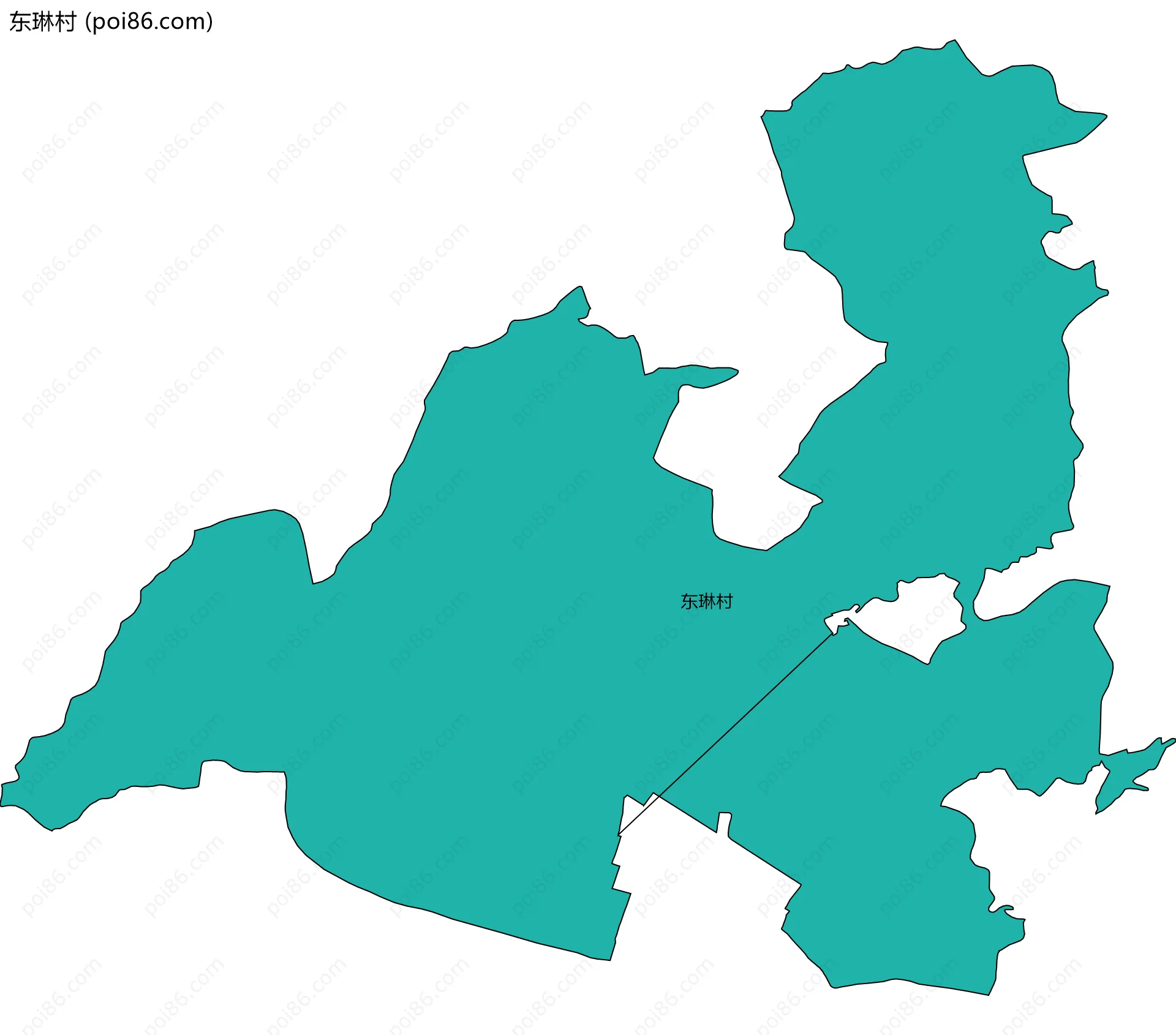 东琳村边界地图