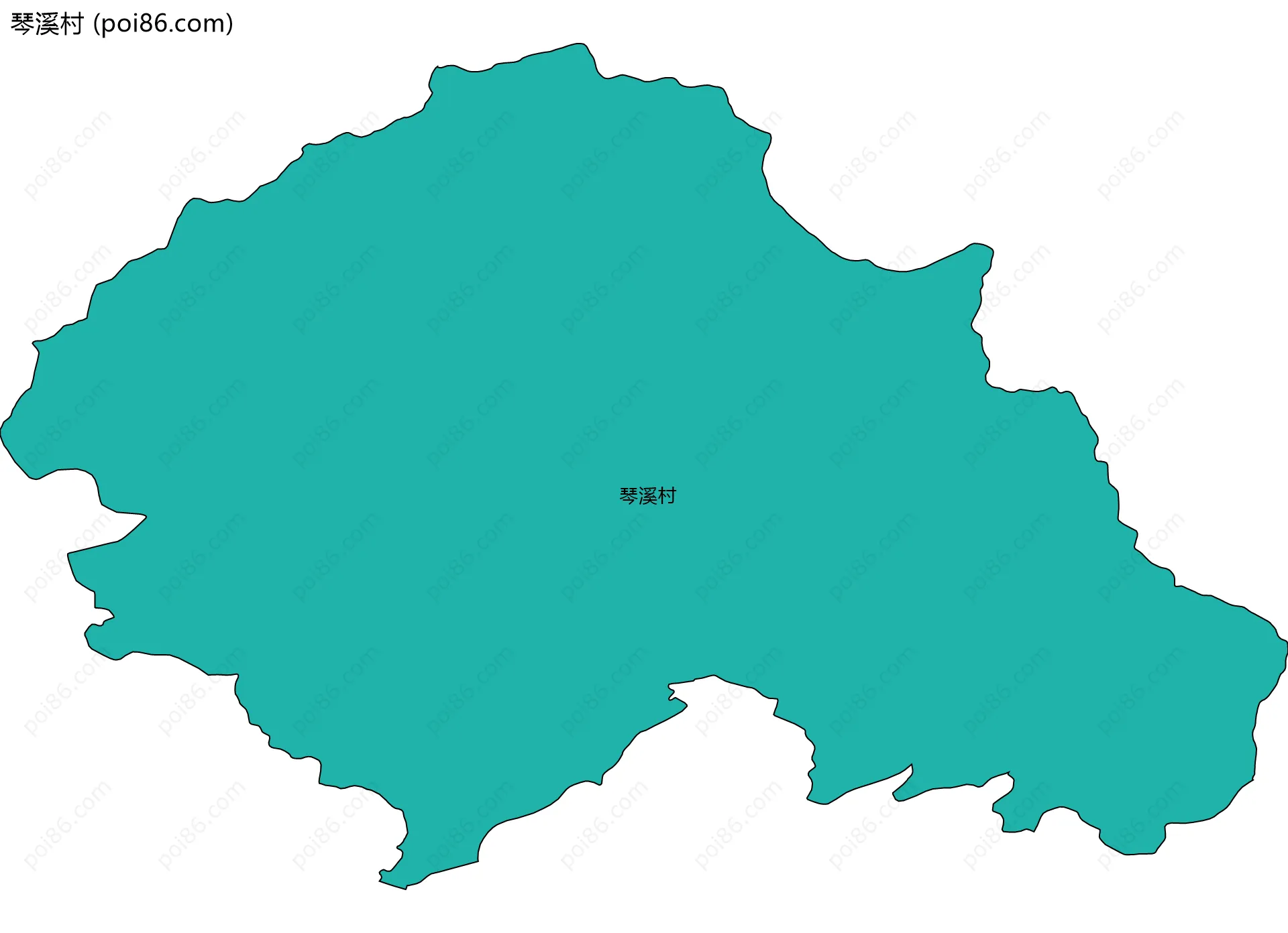 琴溪村边界地图