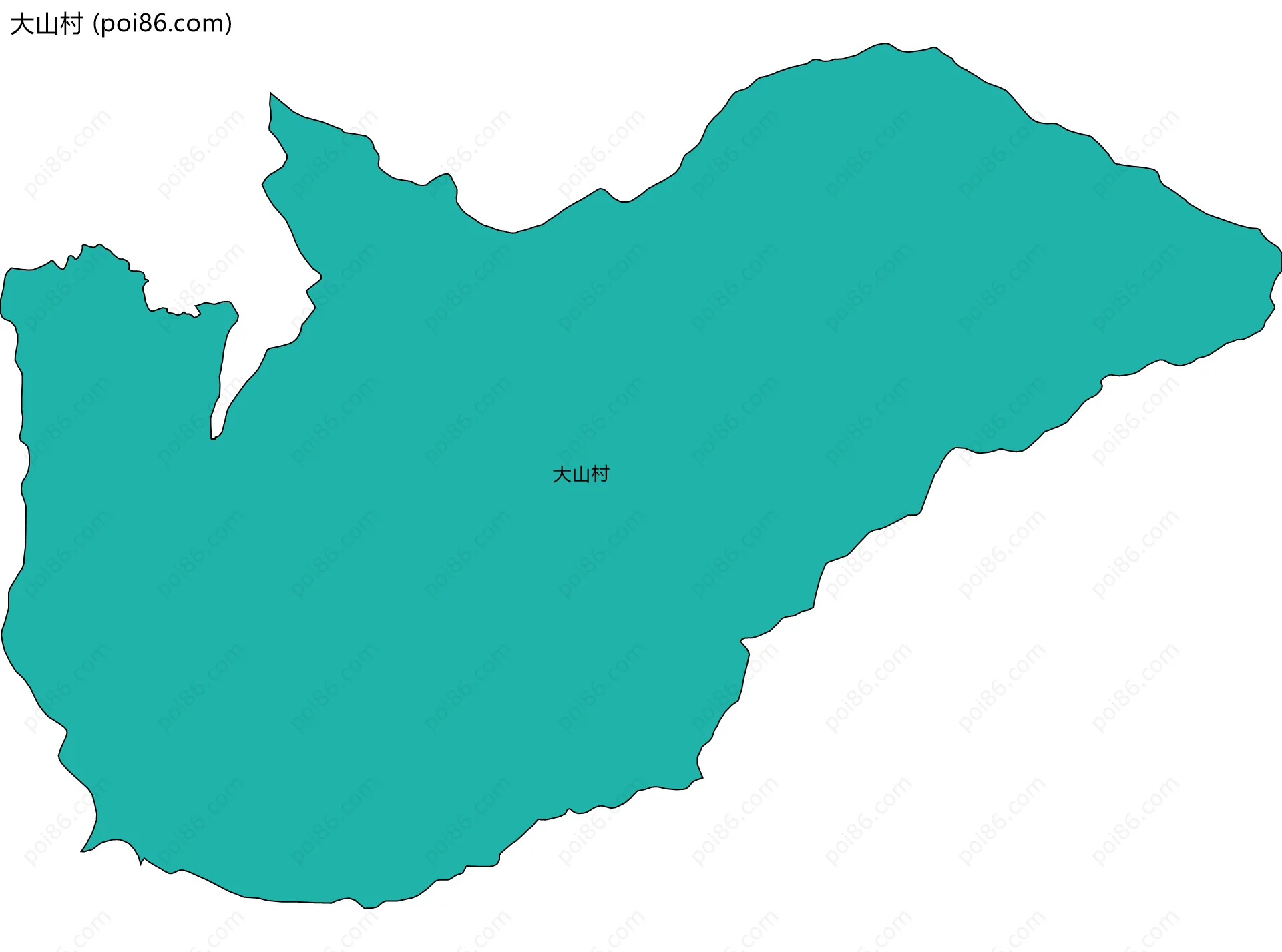 大山村边界地图