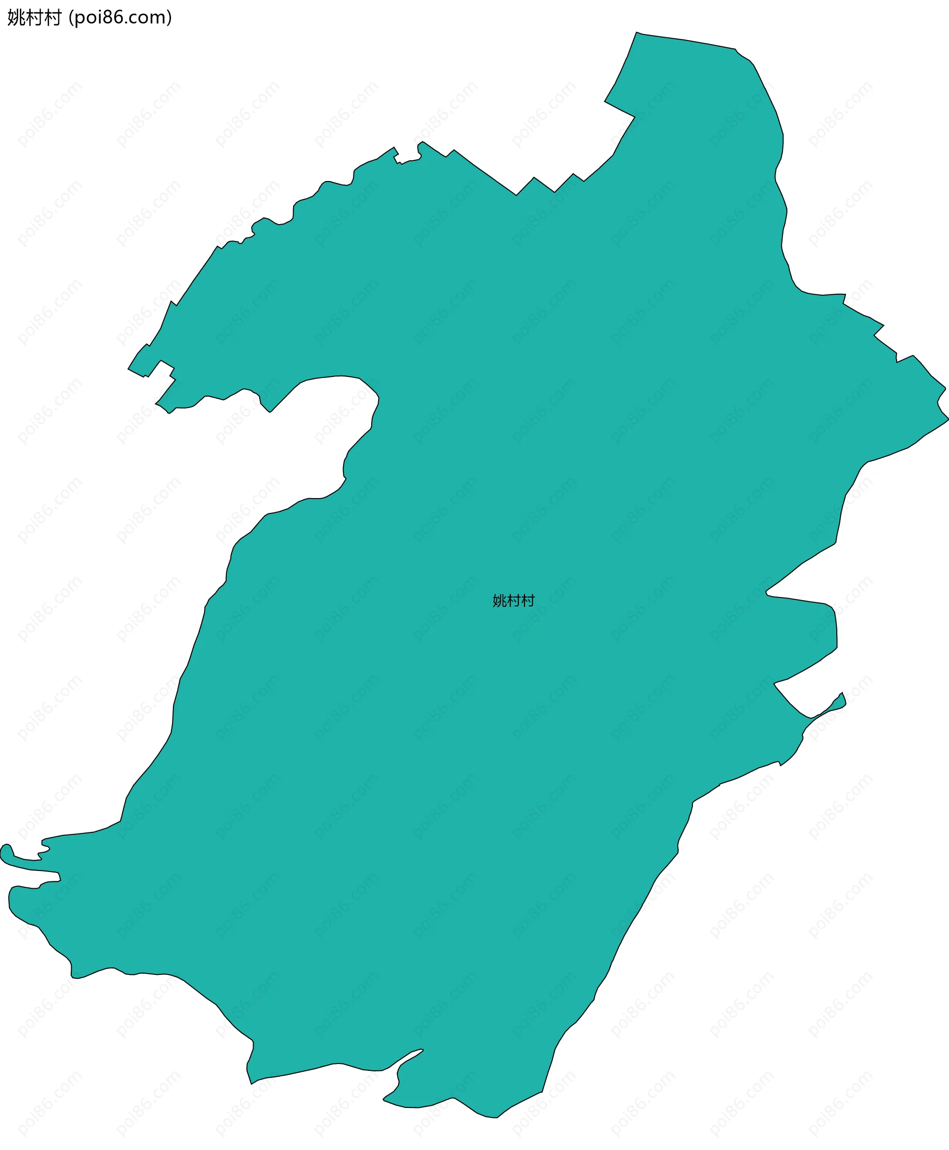 姚村村边界地图