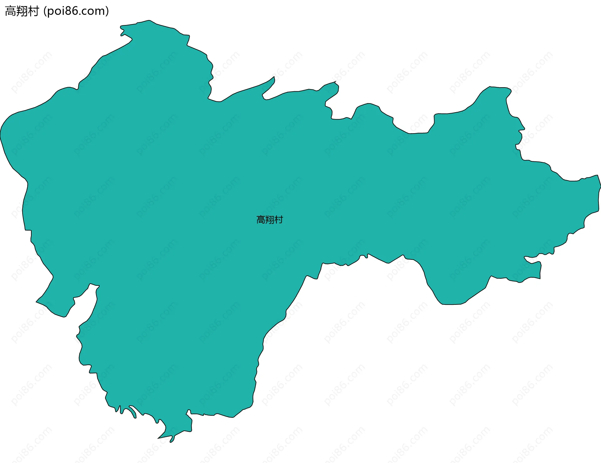 高翔村边界地图