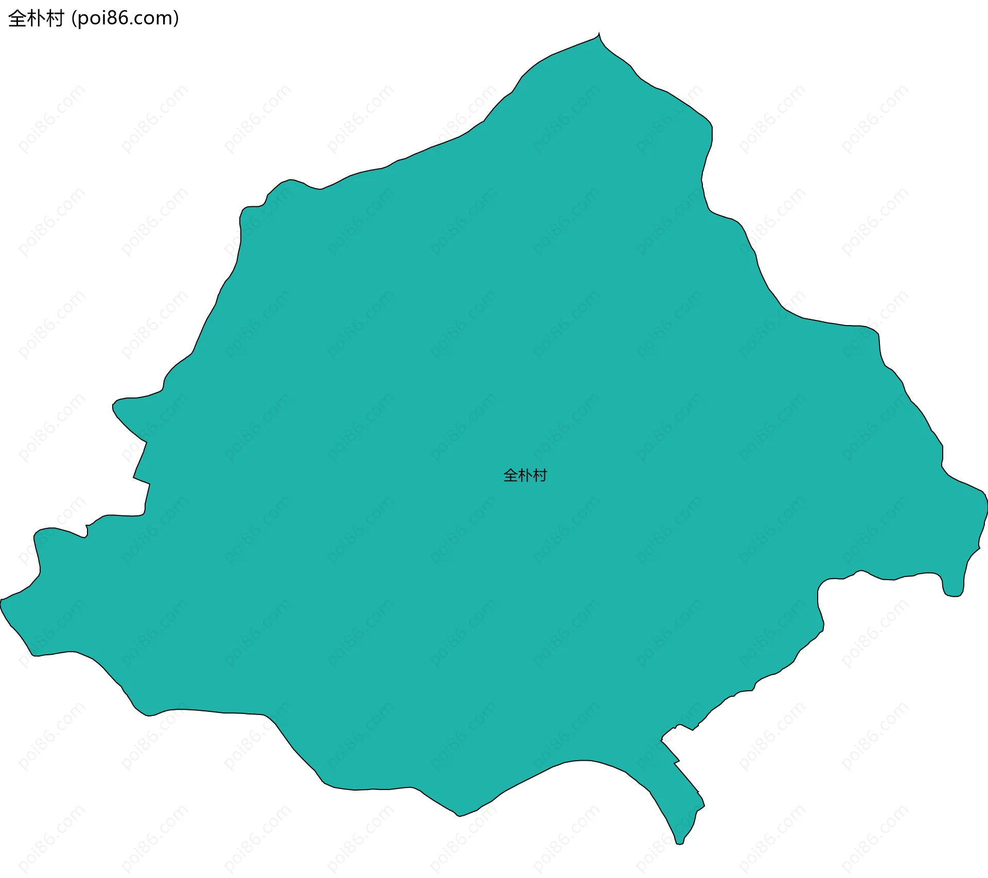 全朴村边界地图