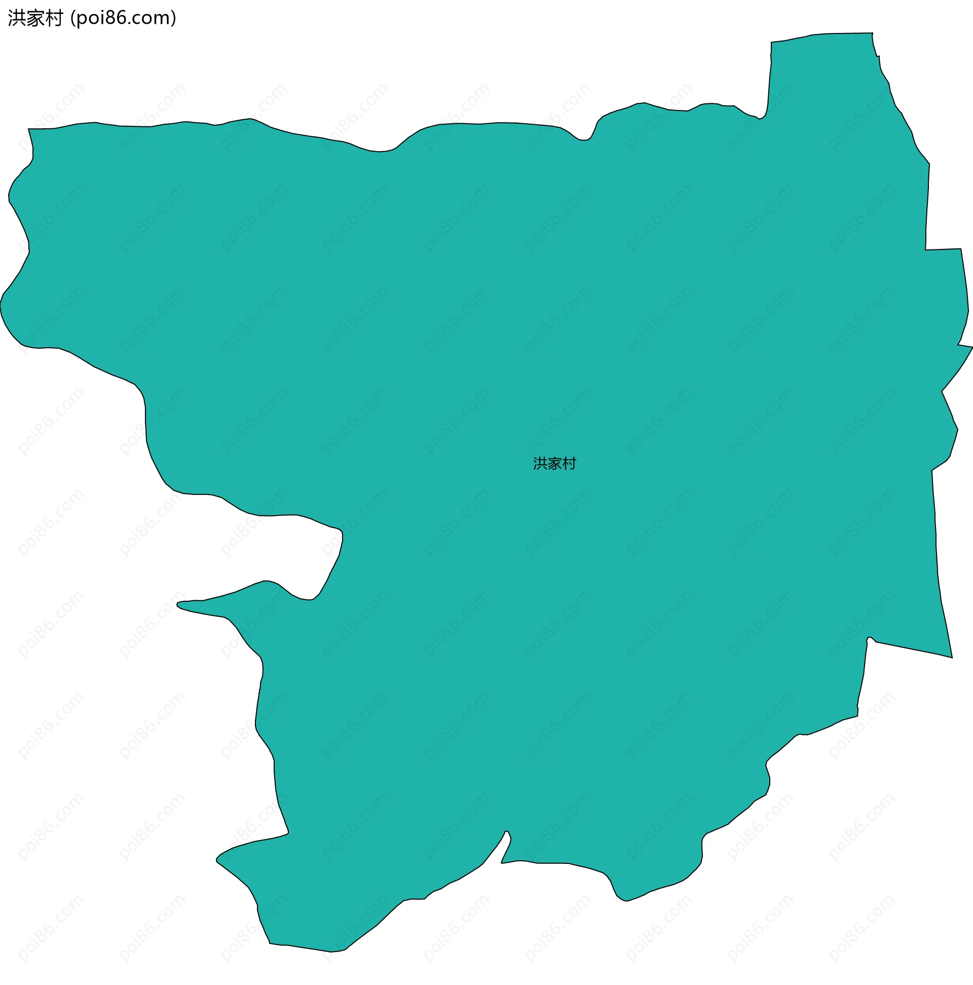 洪家村边界地图