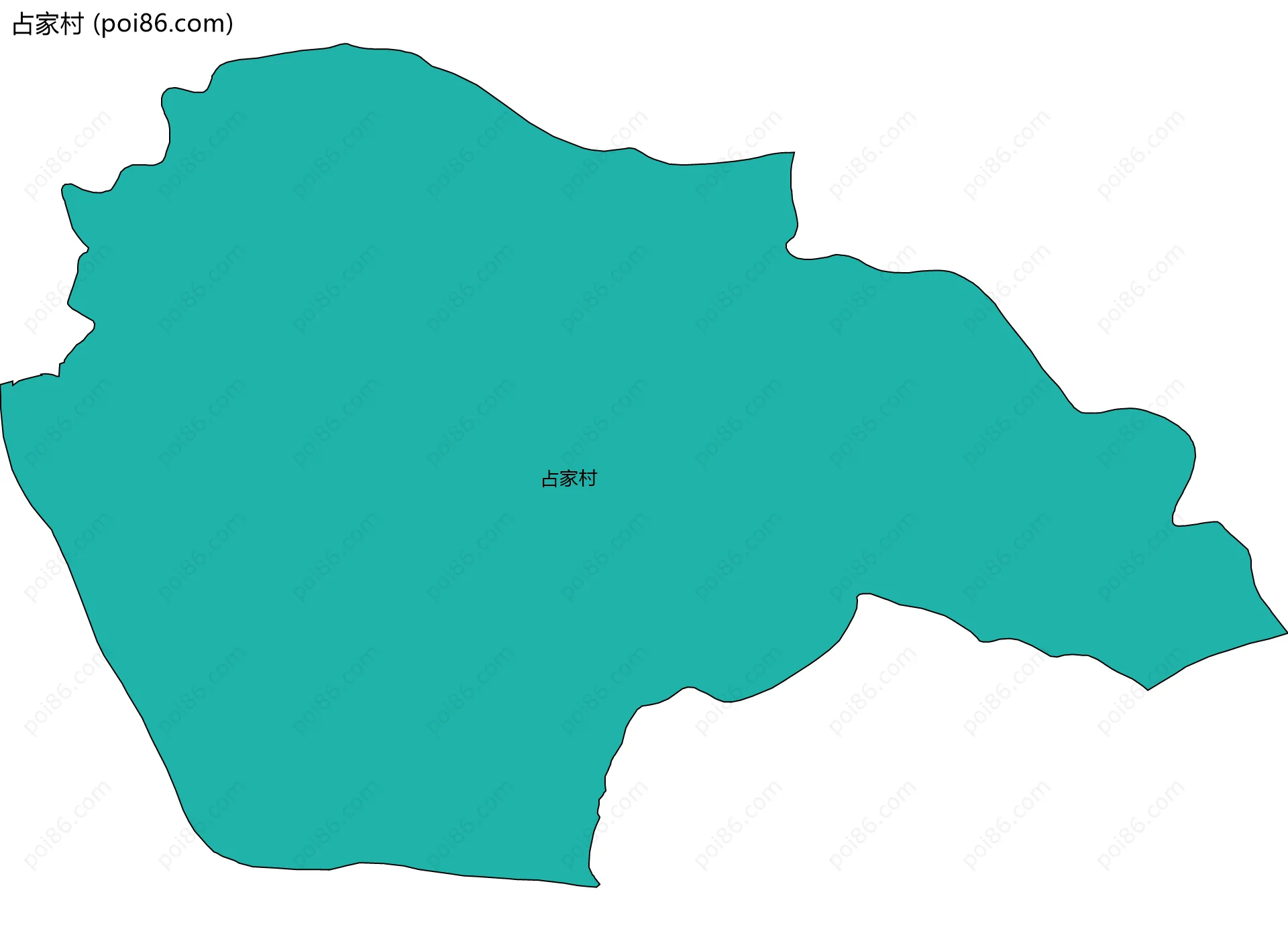 占家村边界地图