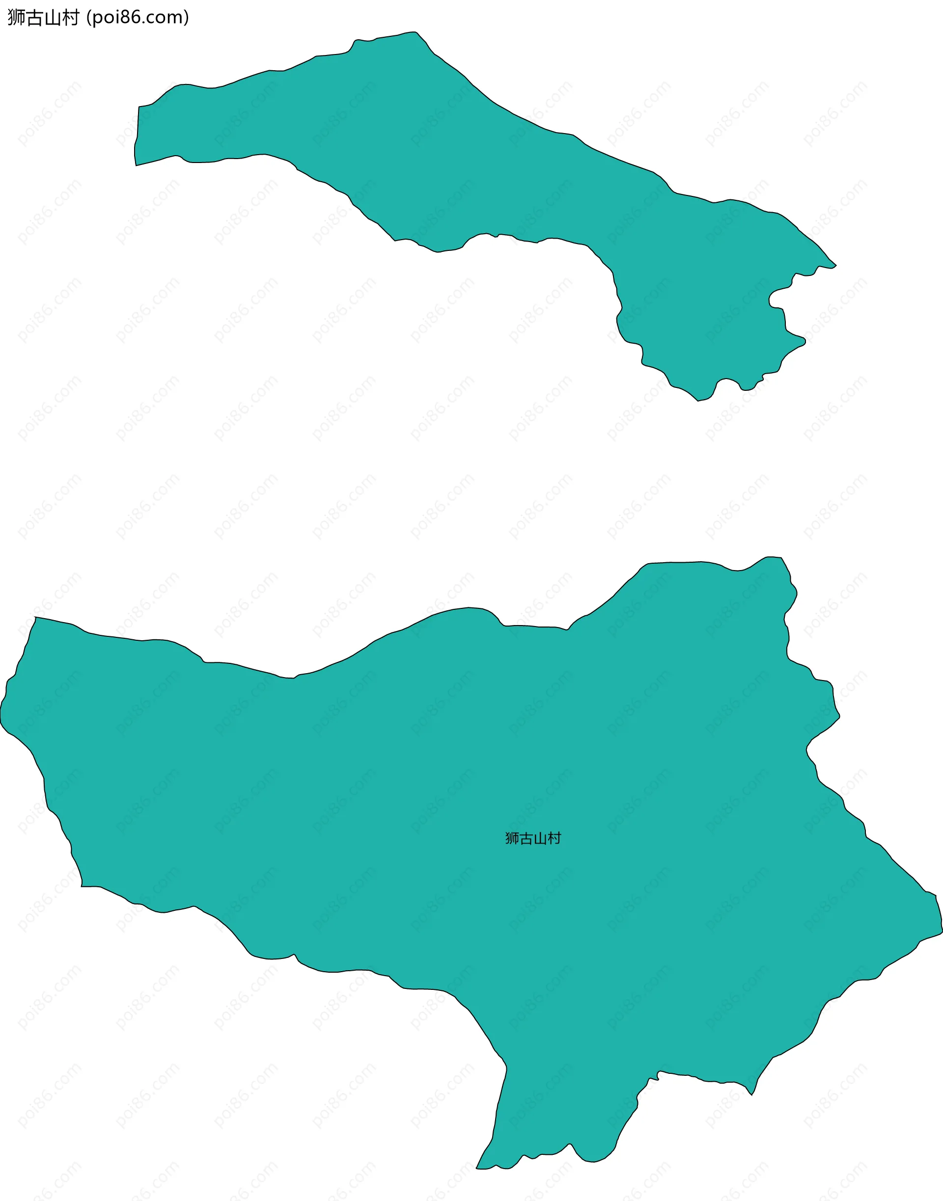 狮古山村边界地图
