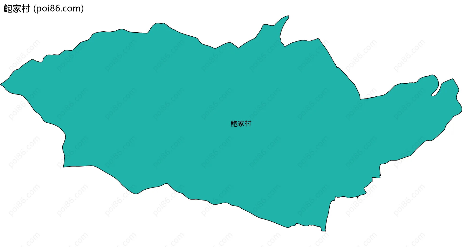 鲍家村边界地图