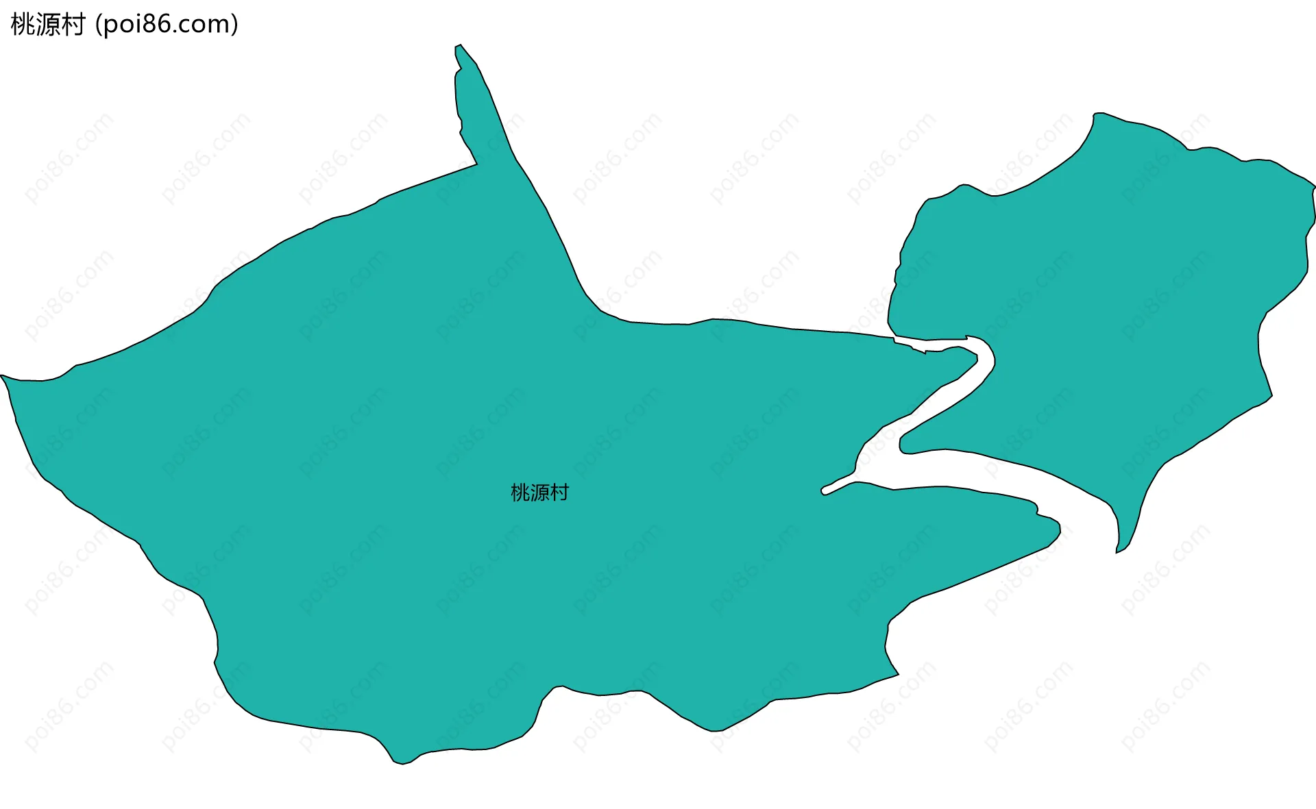 桃源村边界地图