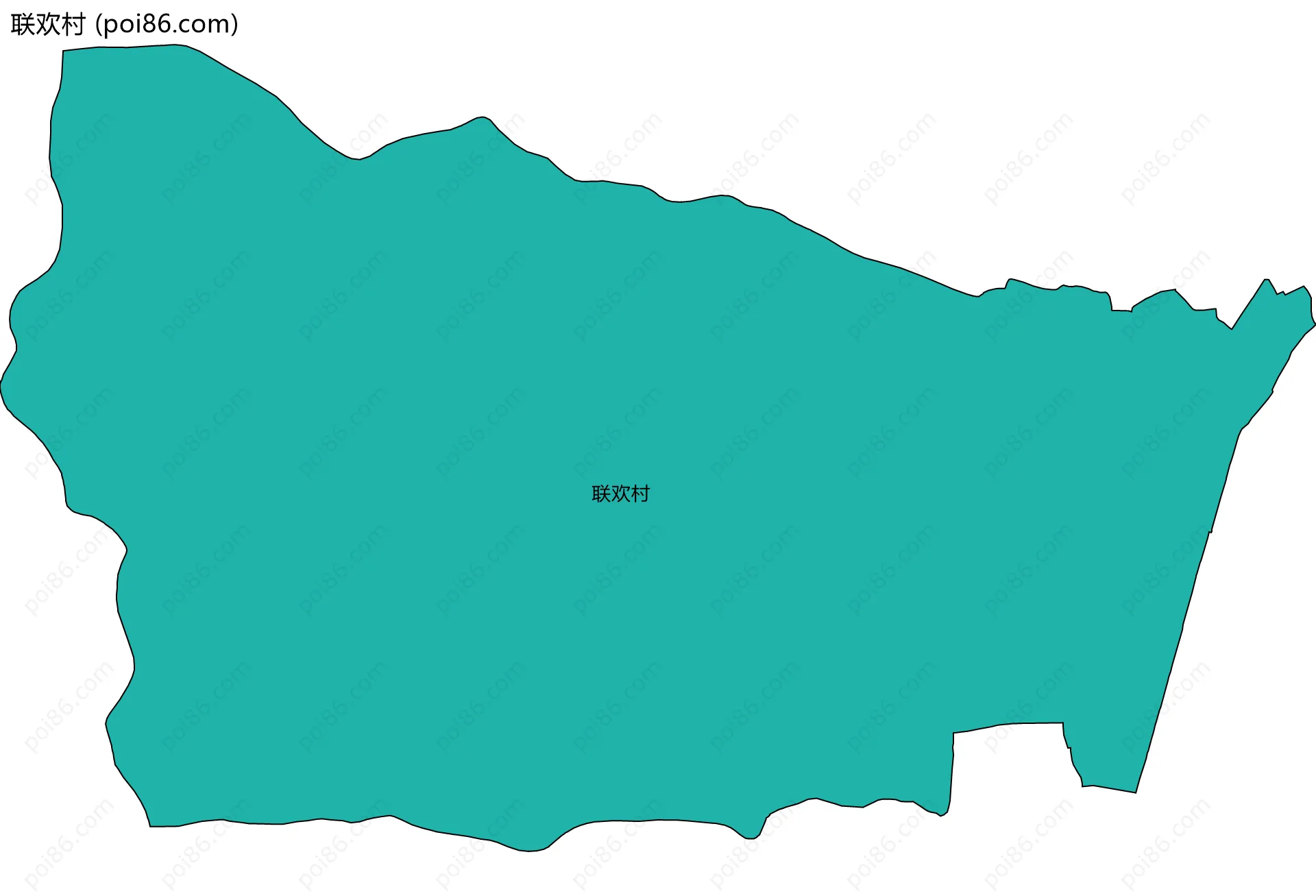 联欢村边界地图