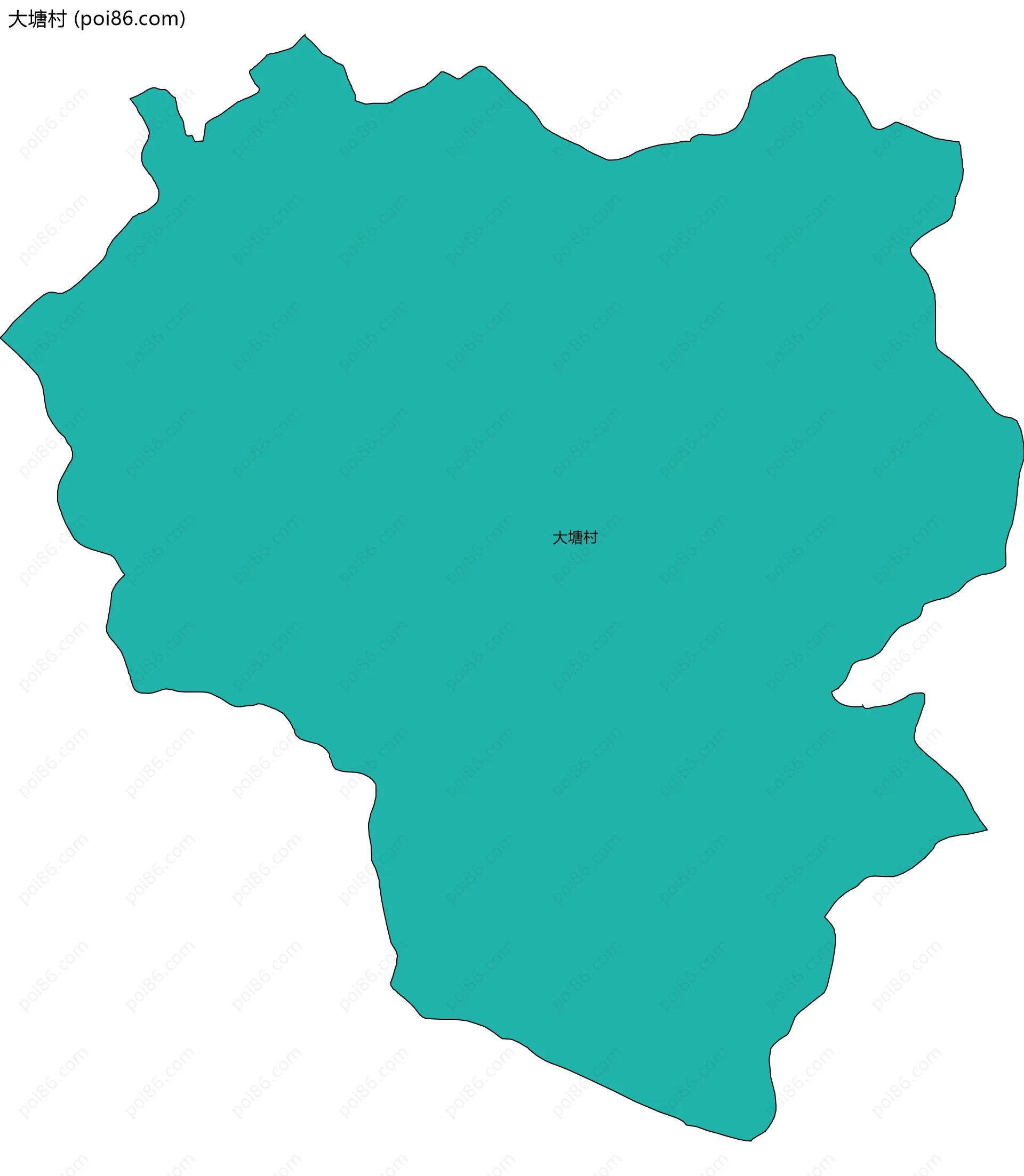 大塘村边界地图