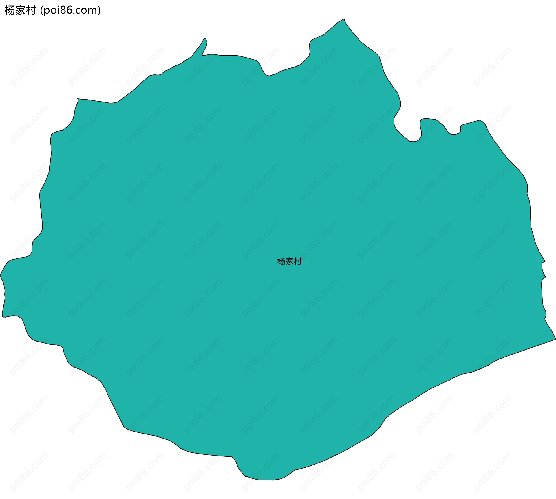 杨家村边界地图