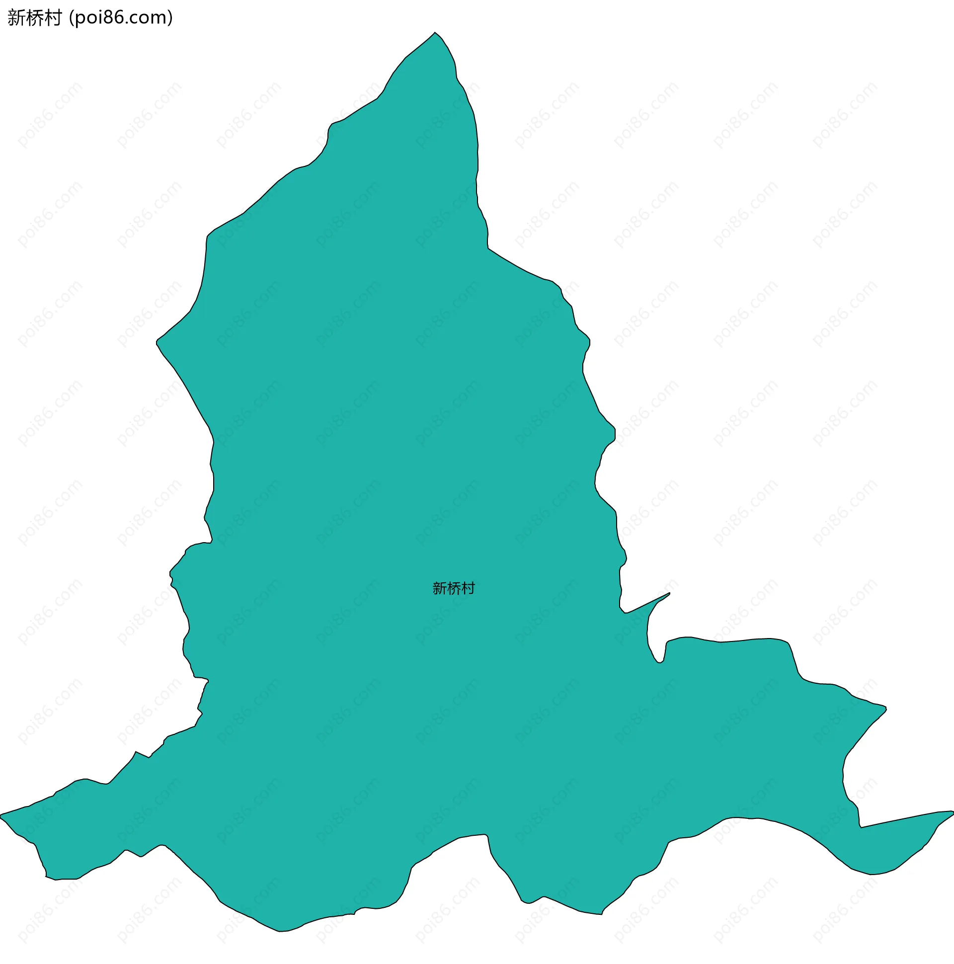 新桥村边界地图