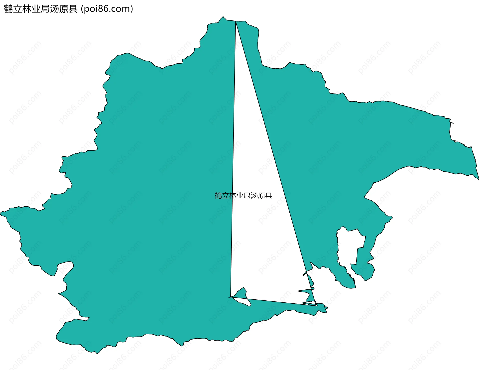 鹤立林业局汤原县边界地图