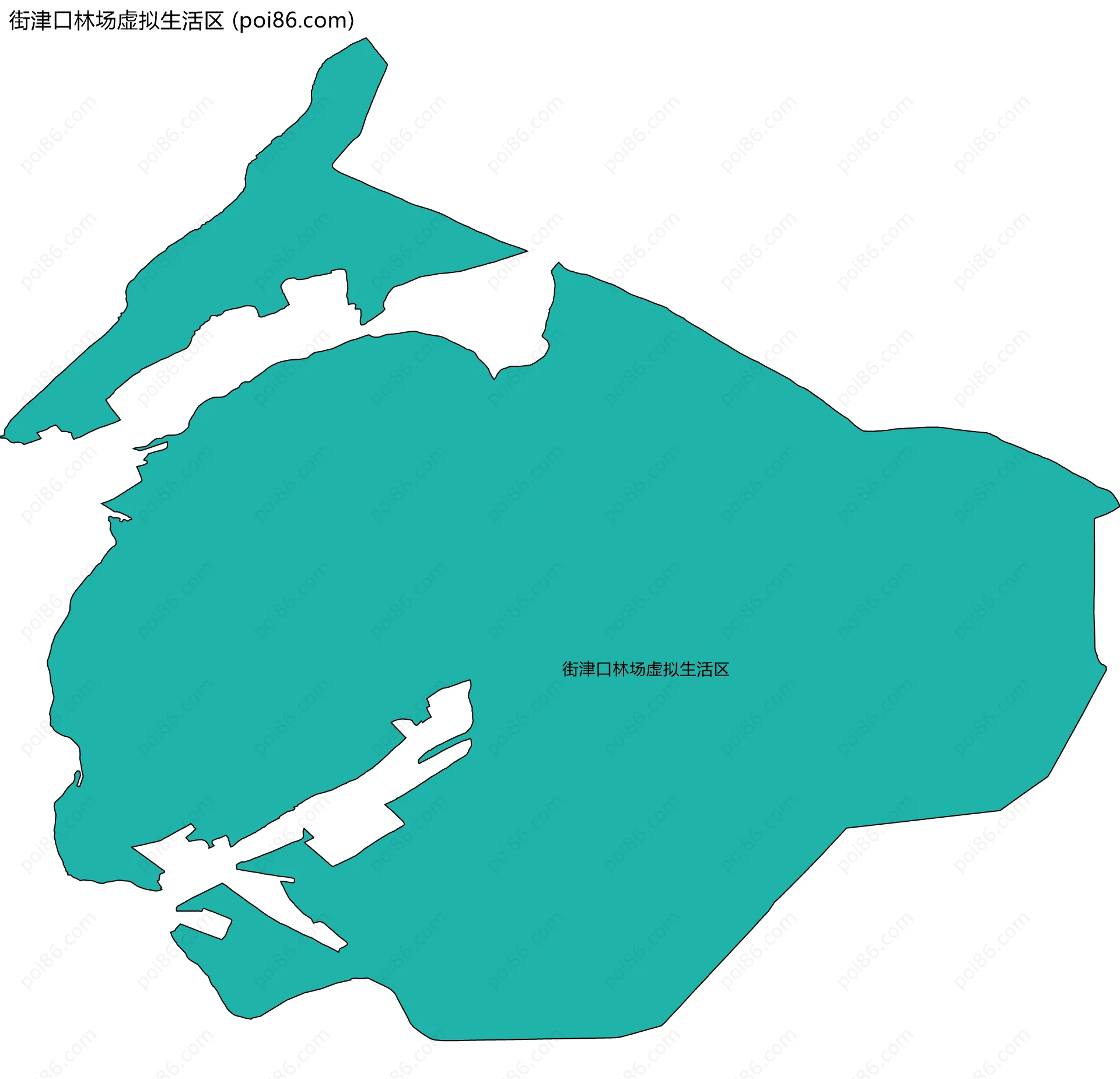 街津口林场虚拟生活区边界地图