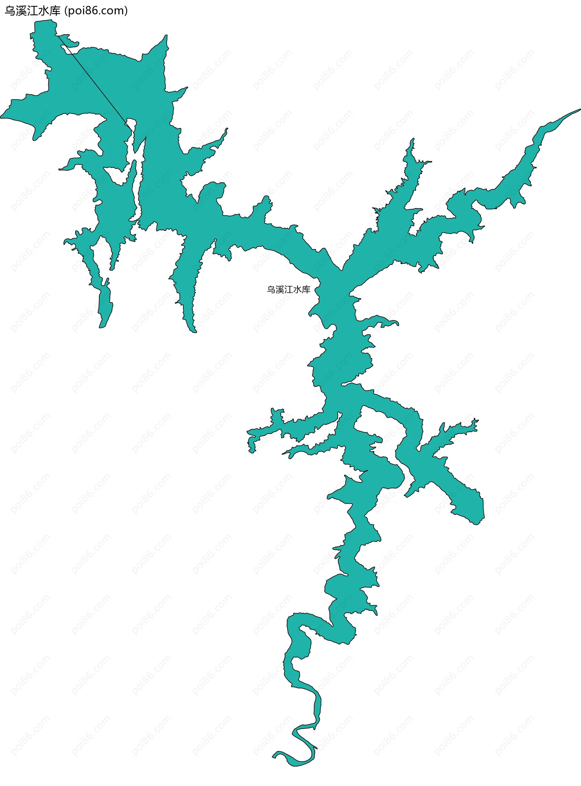 乌溪江水库边界地图