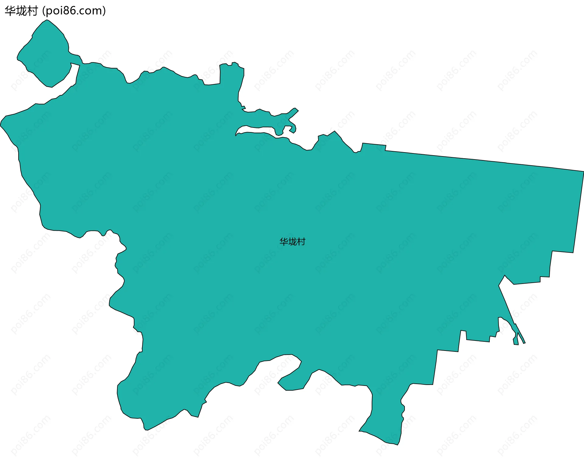 华垅村边界地图