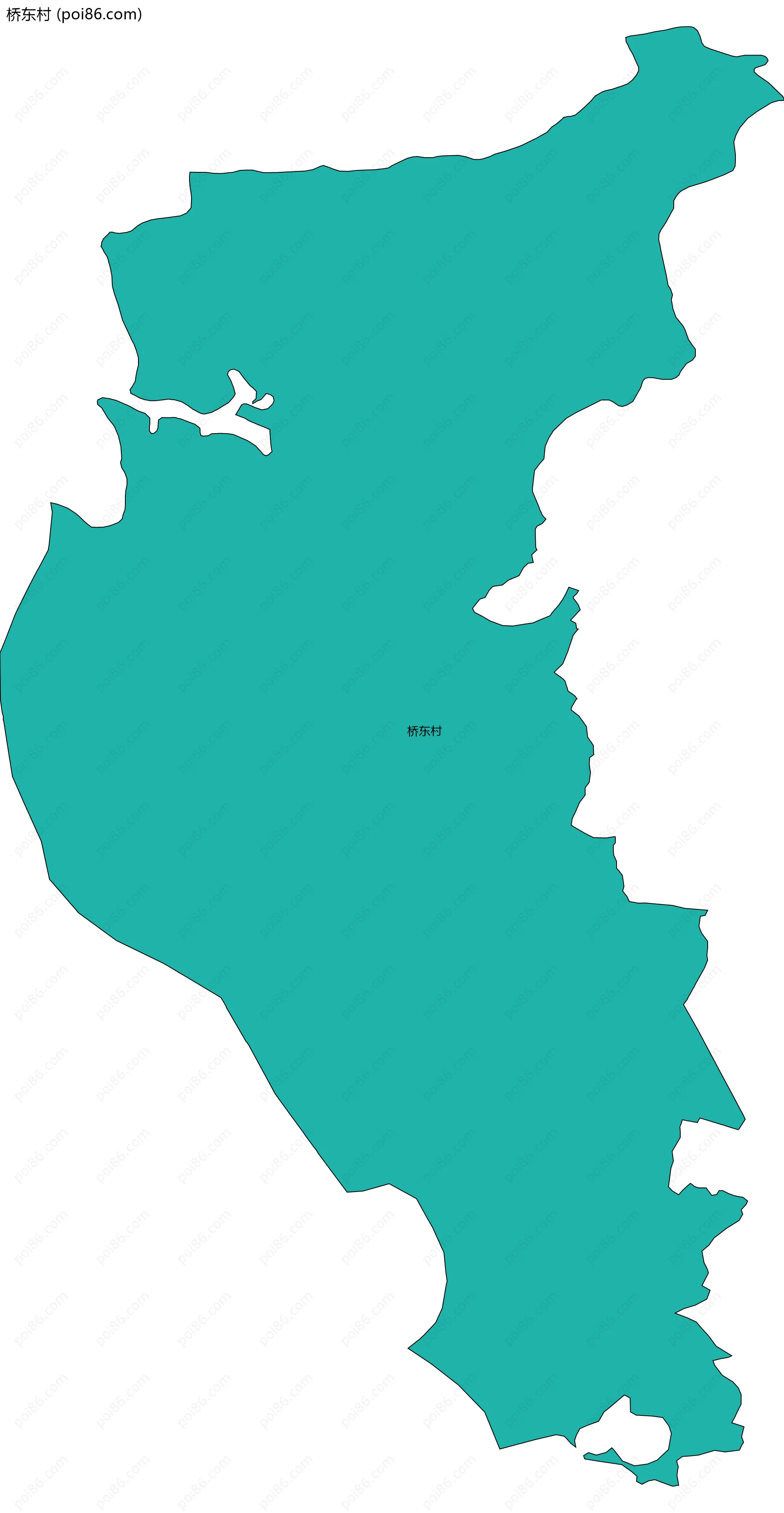 桥东村边界地图