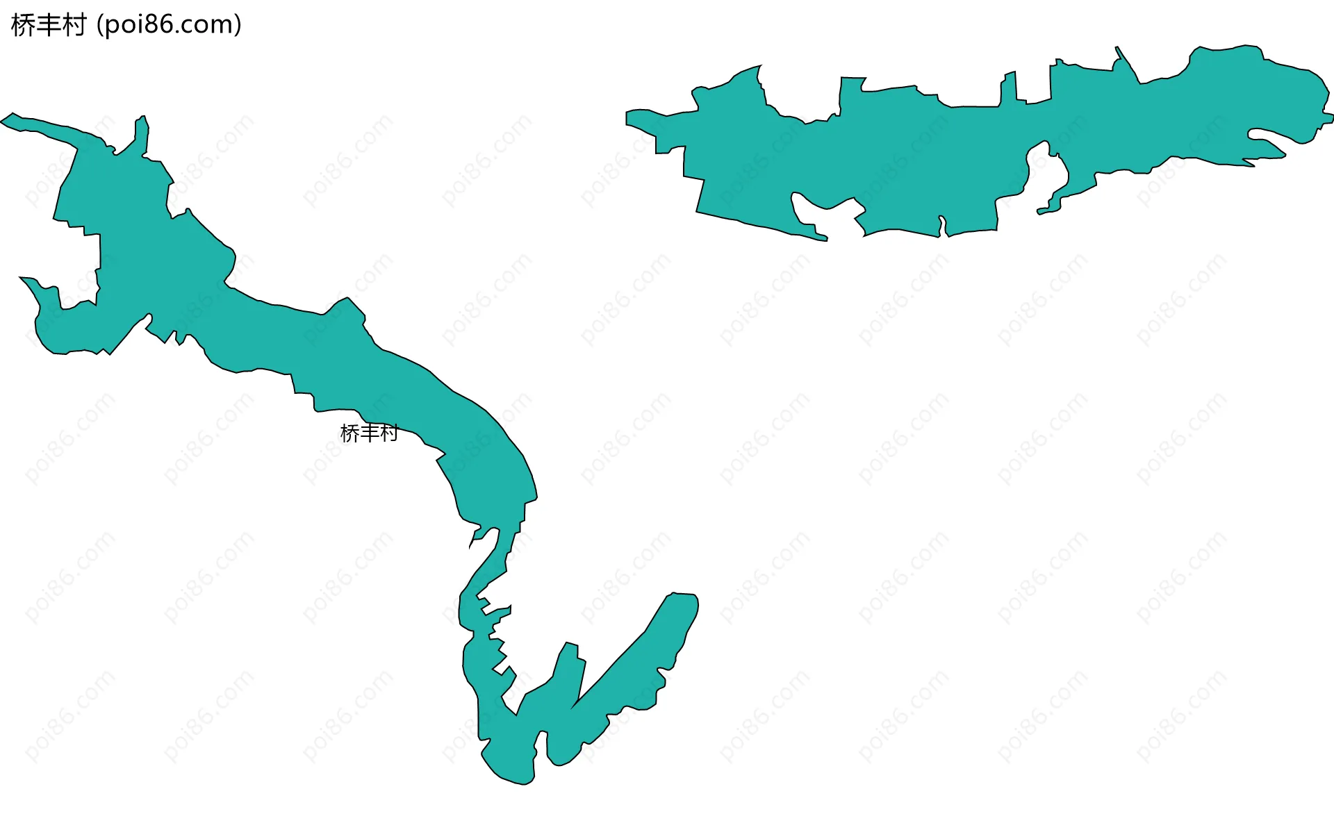 桥丰村边界地图