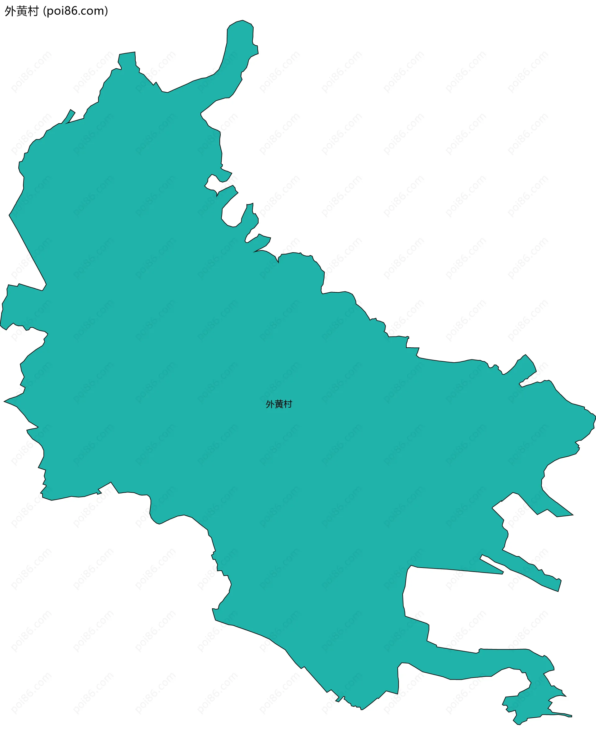 外黄村边界地图